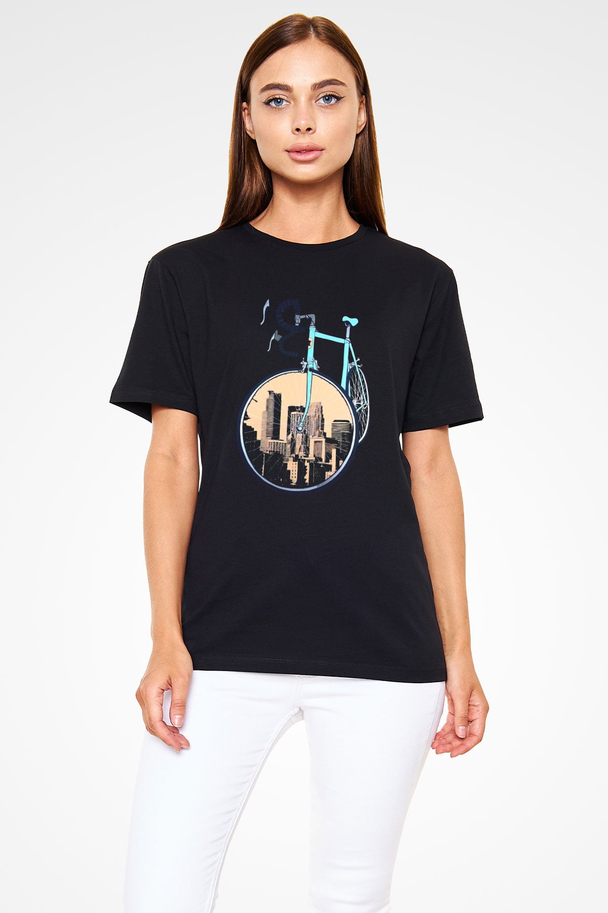 Bisiklet Siyah Unisex Tişört T-Shirt - TişörtFabrikası