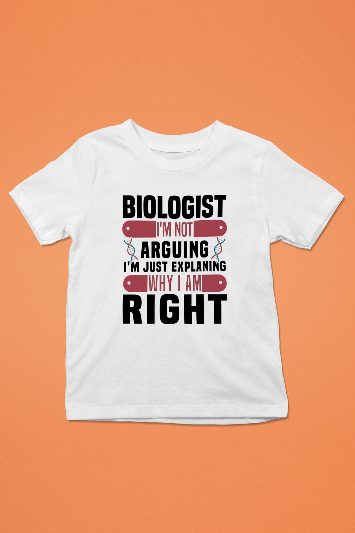 Biyolog Beyaz Unisex Çocuk Tişört