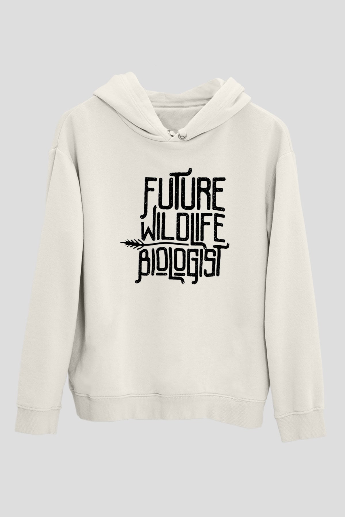 Biyolog Beyaz Unisex Kapüşonlu Sweatshirt