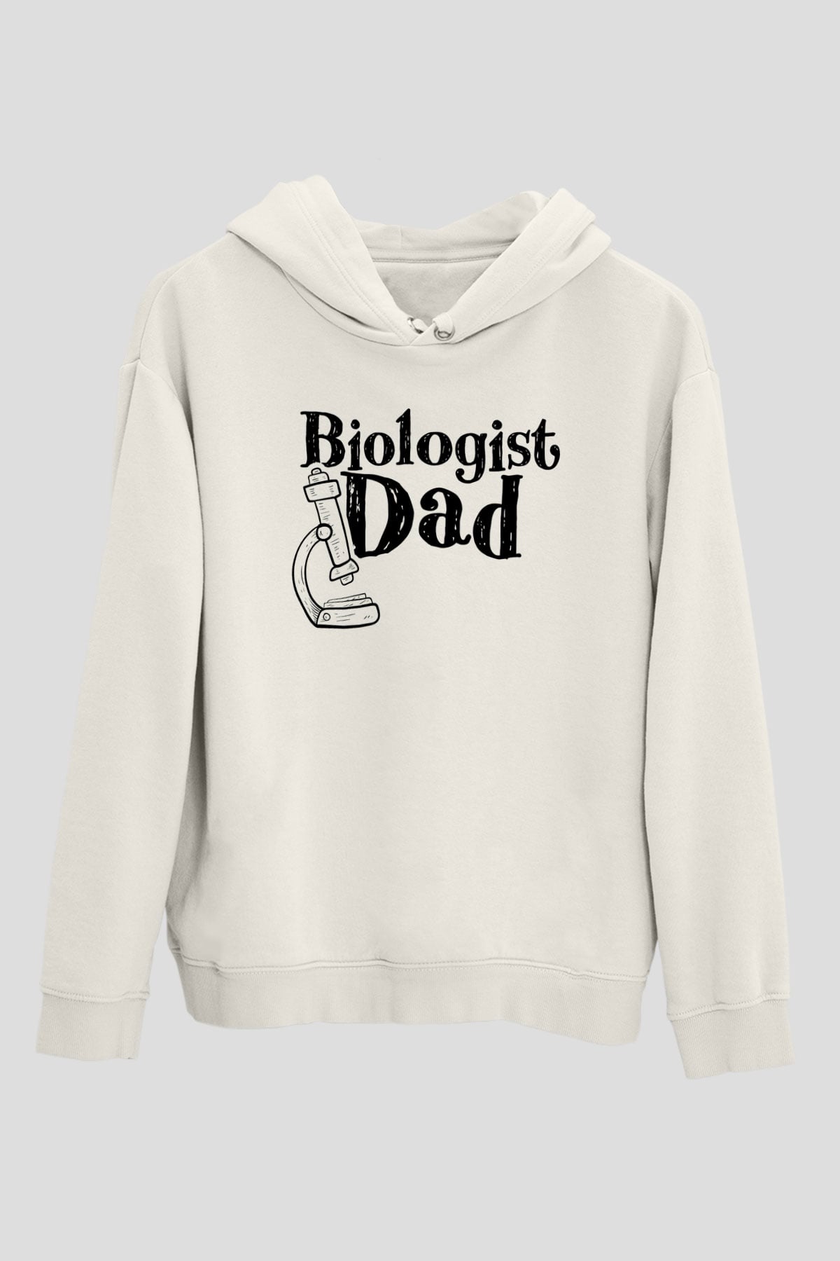 Biyolog Beyaz Unisex Kapüşonlu Sweatshirt