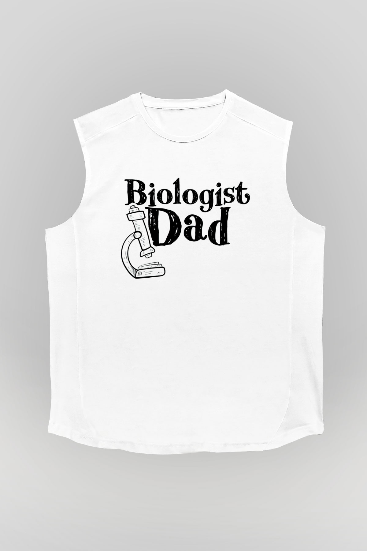 Biyolog Beyaz Unisex Kolsuz Tişört