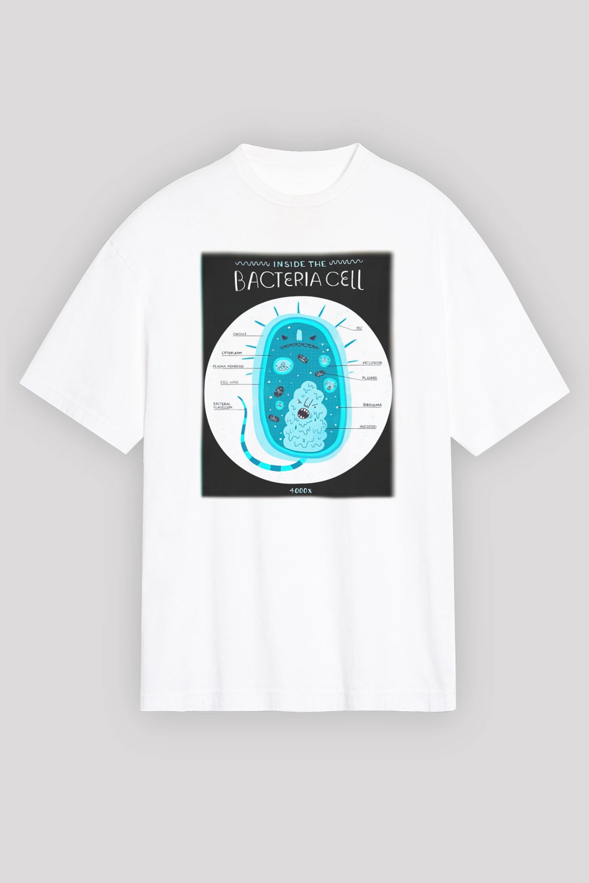Biyolog Beyaz Unisex Oversize Tişört T-Shirt