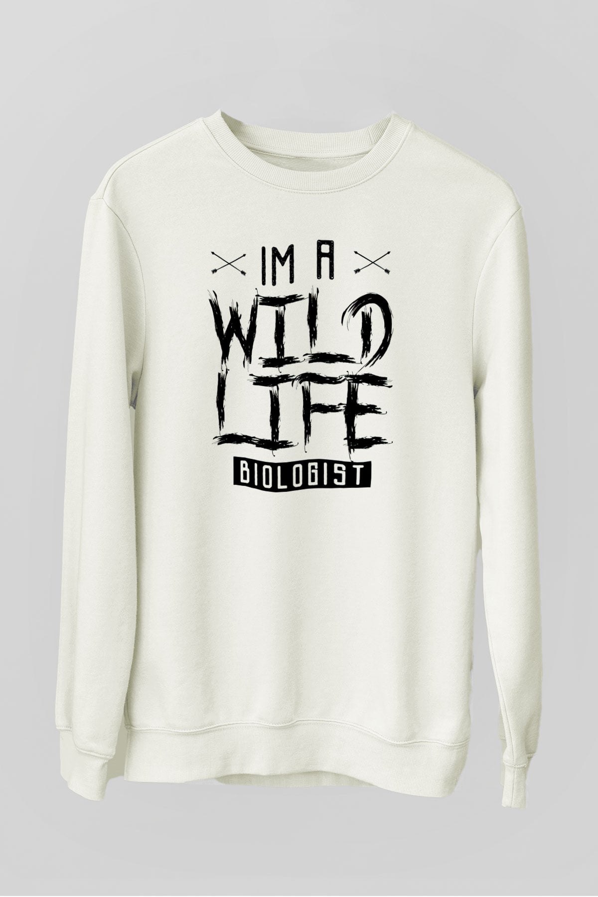 Biyolog Beyaz Unisex Sweatshirt