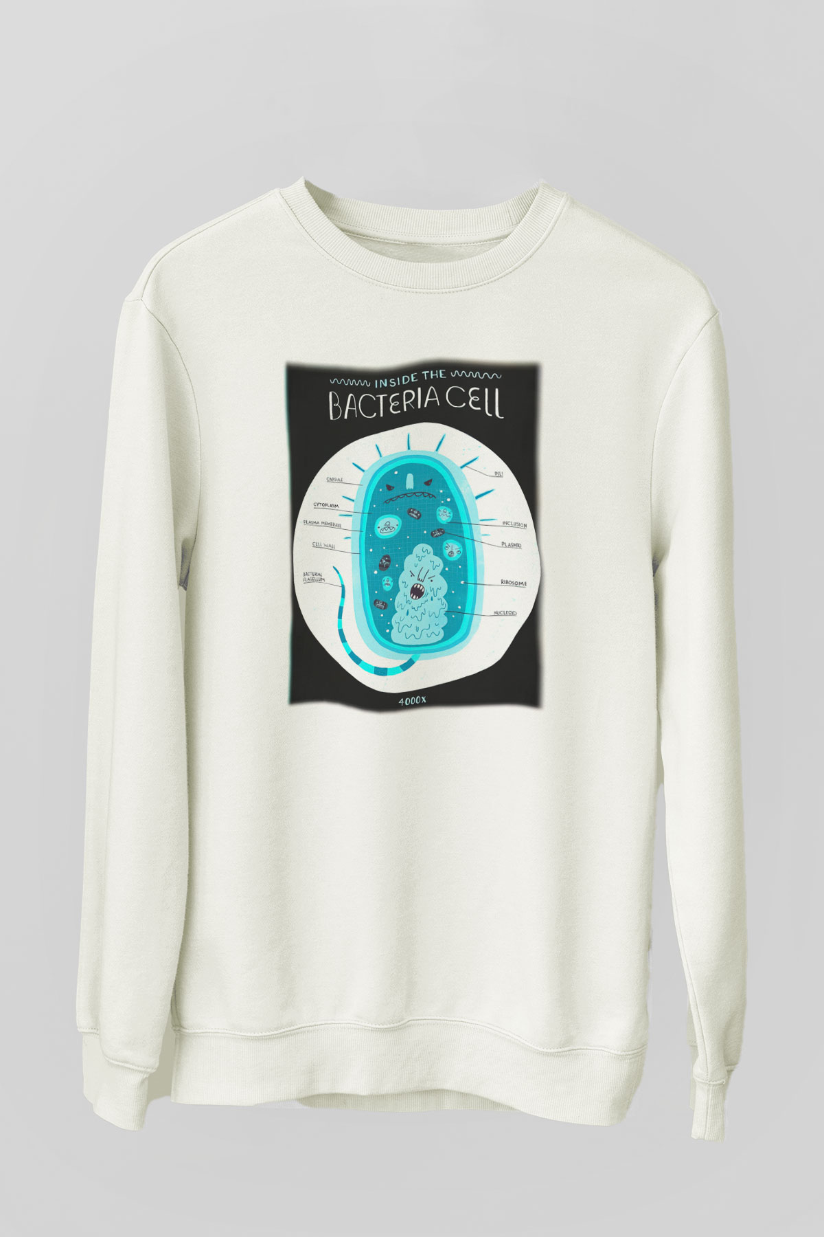 Biyolog Beyaz Unisex Sweatshirt