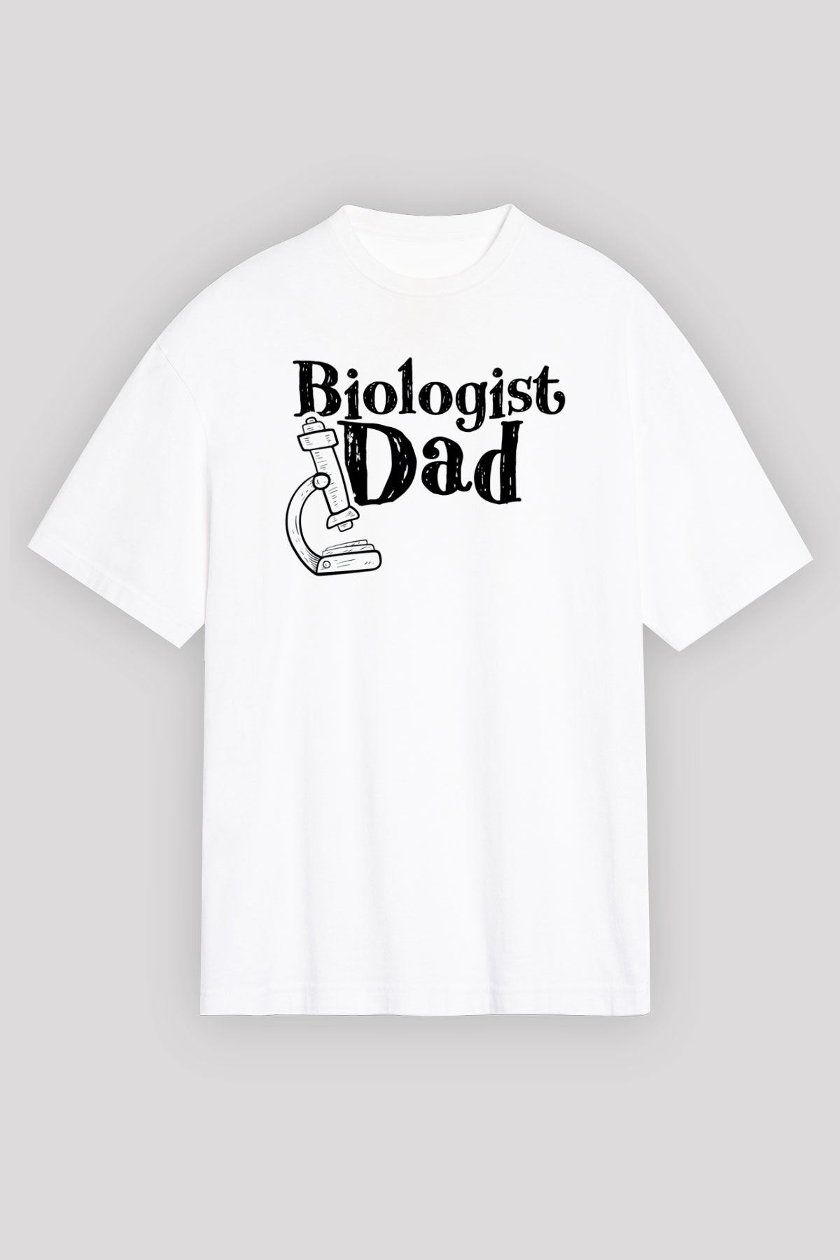 Biyolog Beyaz Oversize Tişört Oversize T-shirt - TişörtFabrikası