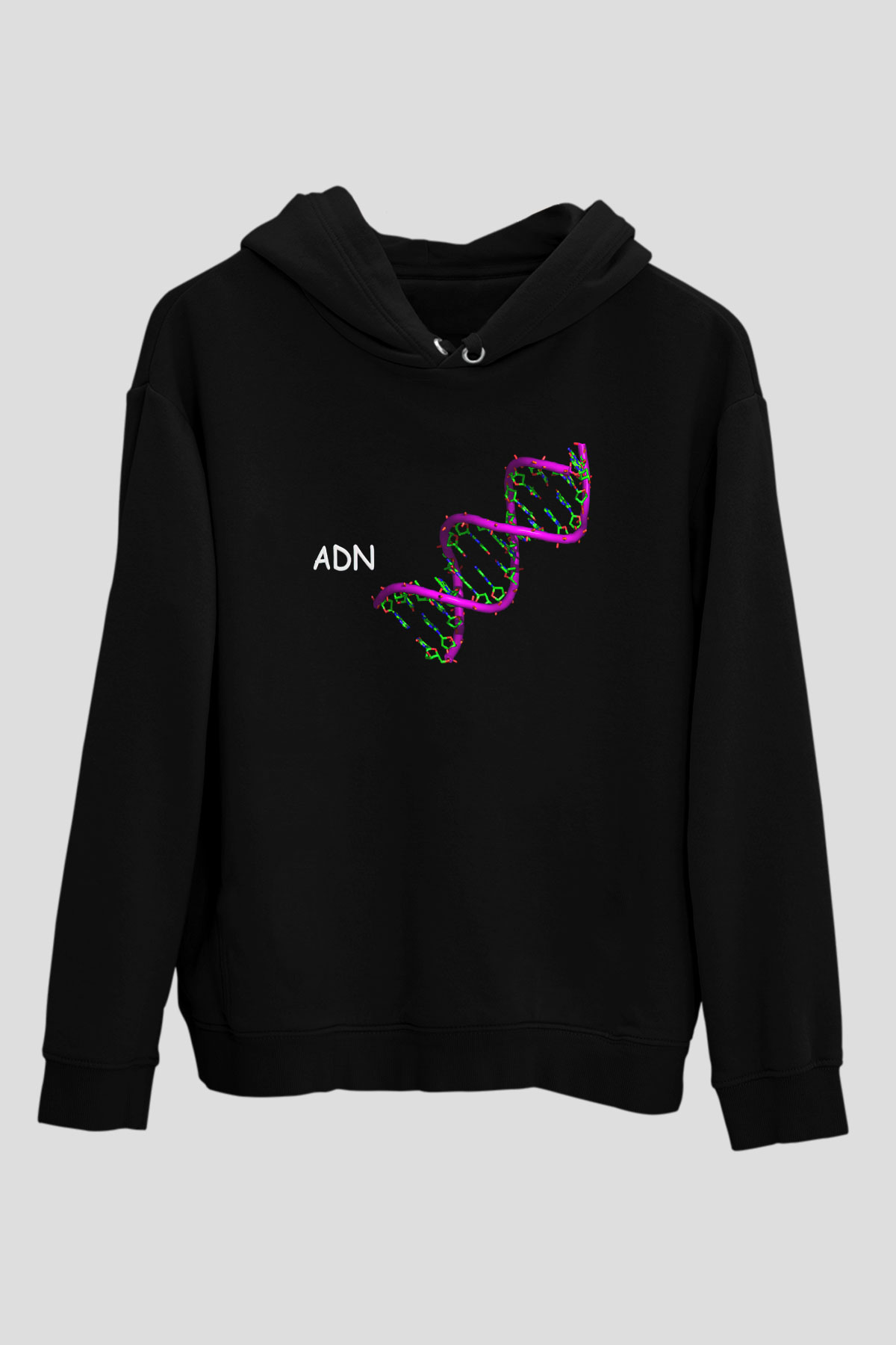 Biyolog Siyah Unisex Kapşonlu Sweatshirt