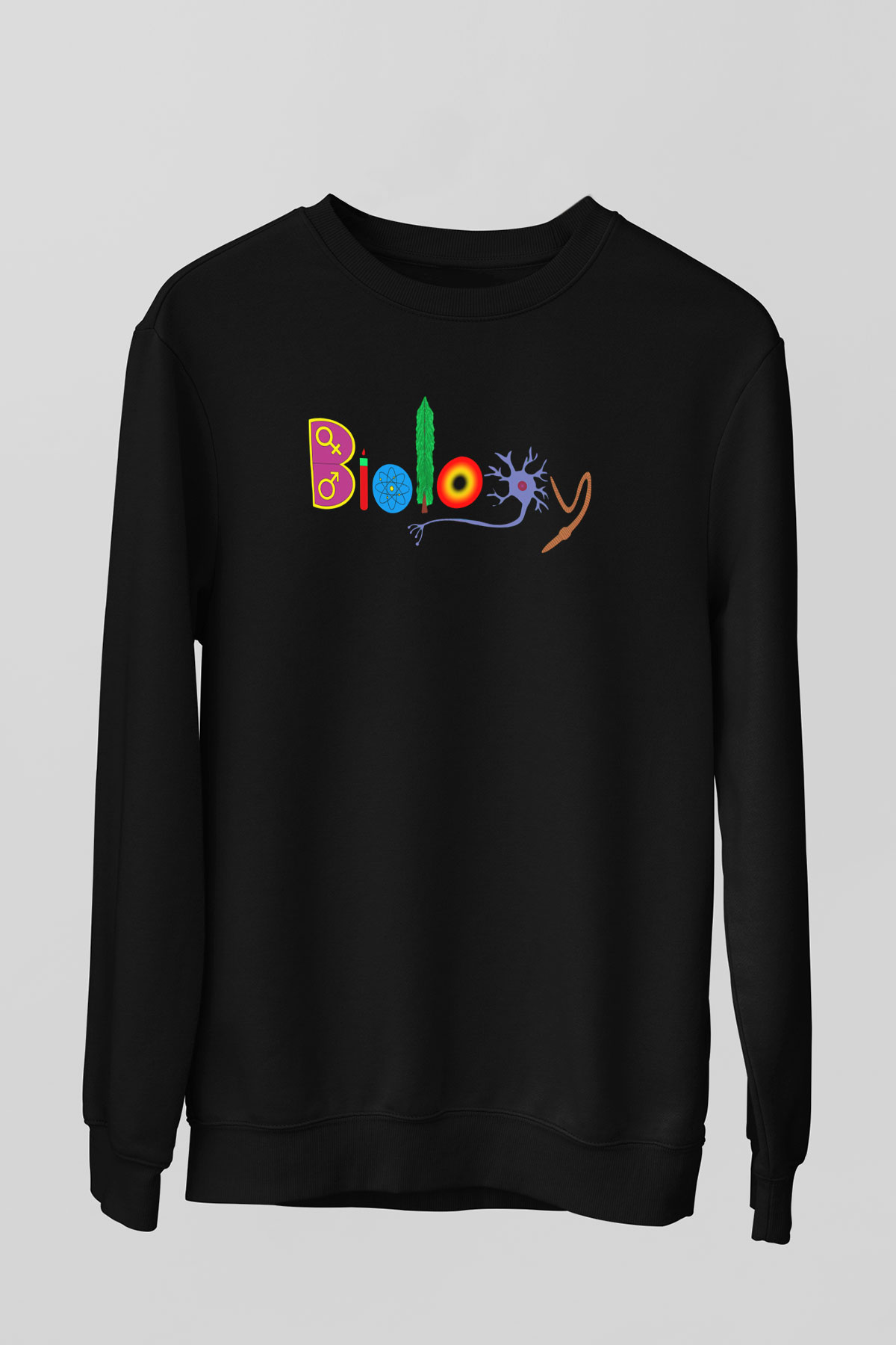 Biyolog Siyah Unisex Sweatshirt