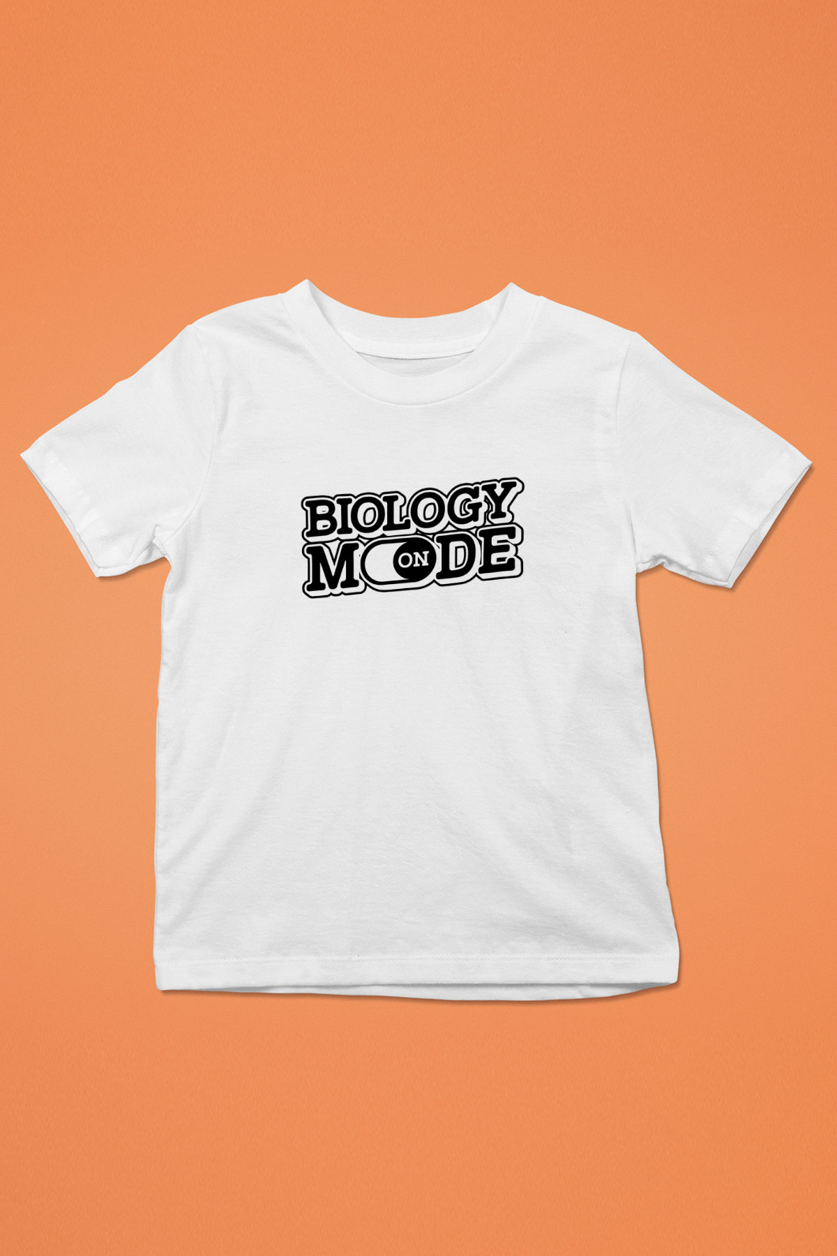 Biyoloji Baskılı Unisex Beyaz Çocuk Tişörtü - Tshirt