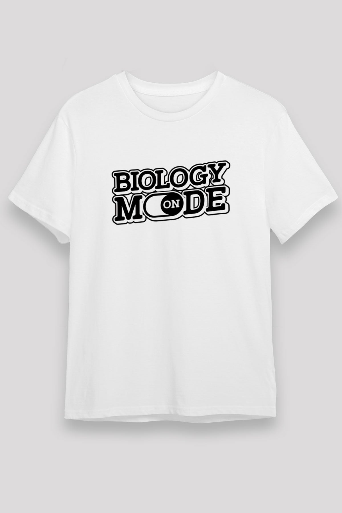 Biyoloji Baskılı Unisex Beyaz Tişört - Tshirt