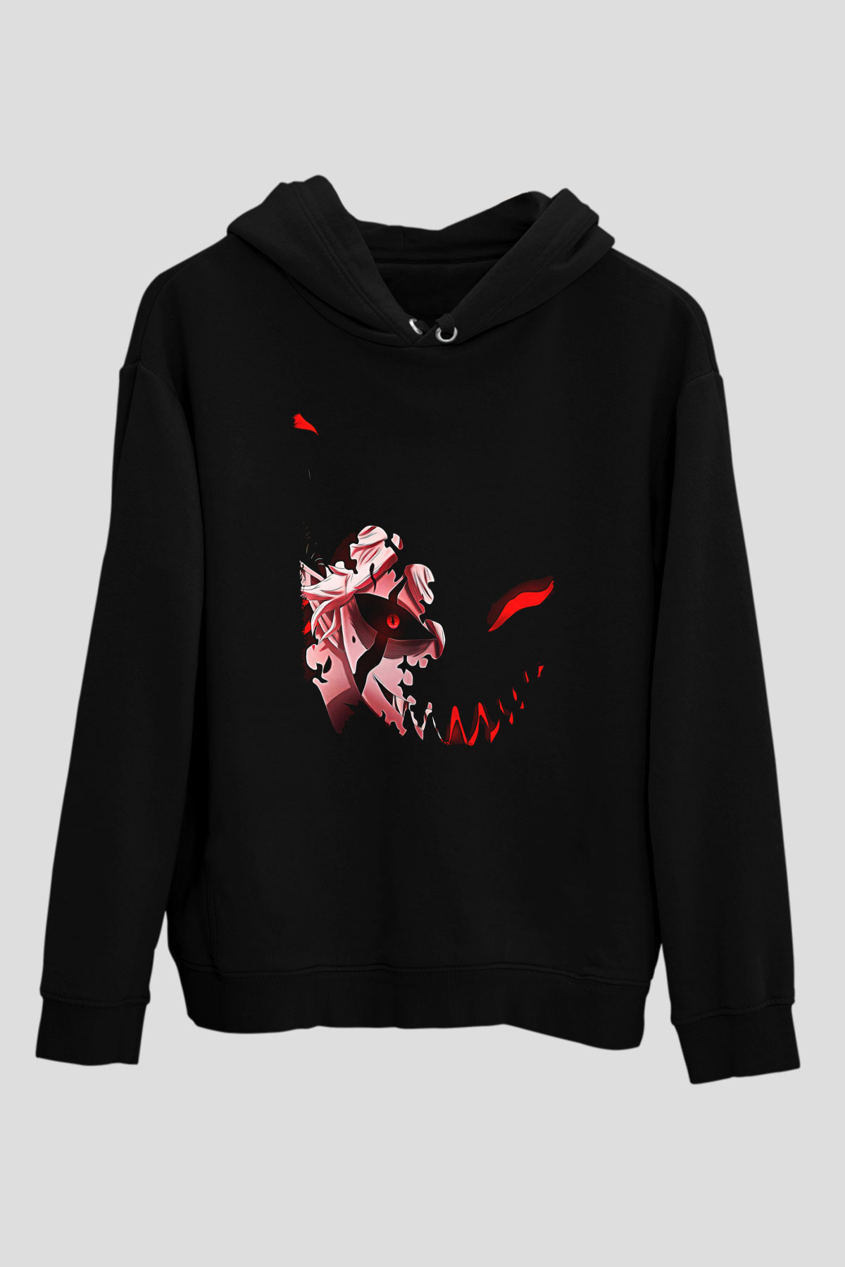 Black Clover Baskılı Unisex Siyah Hoodie