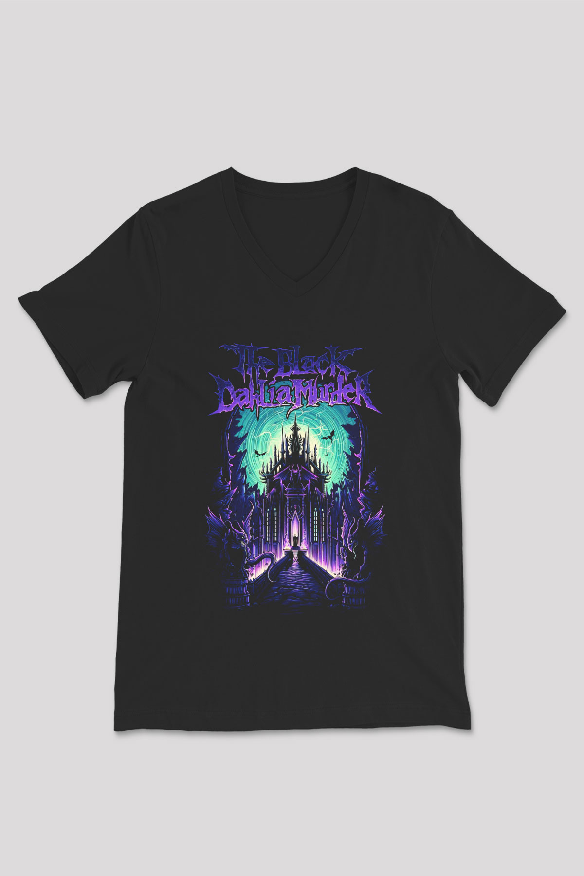 Black Dahlia Murder Siyah Unisex V Yaka Tişört T-Shirt
