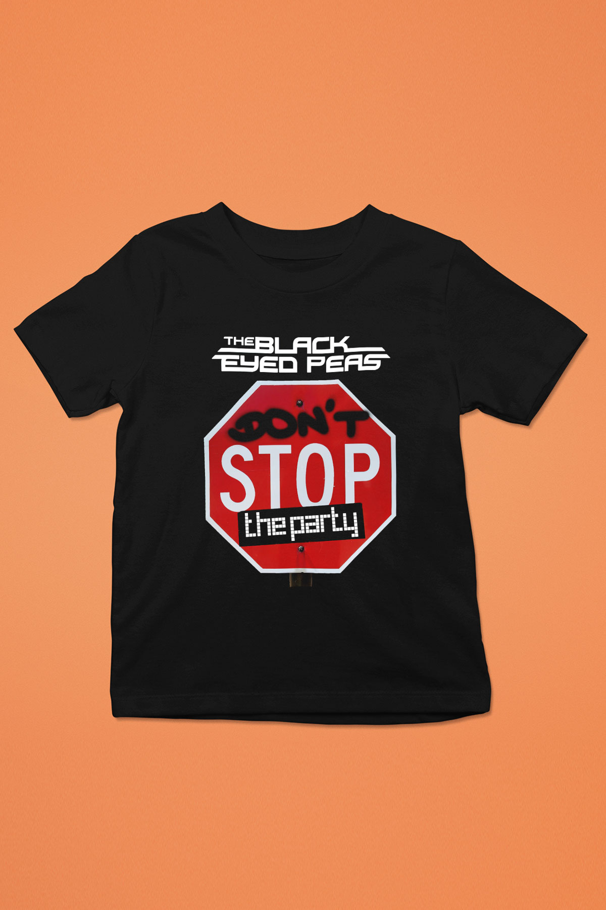 Black Eyed Peas Baskılı Siyah Unisex Çocuk Tişört