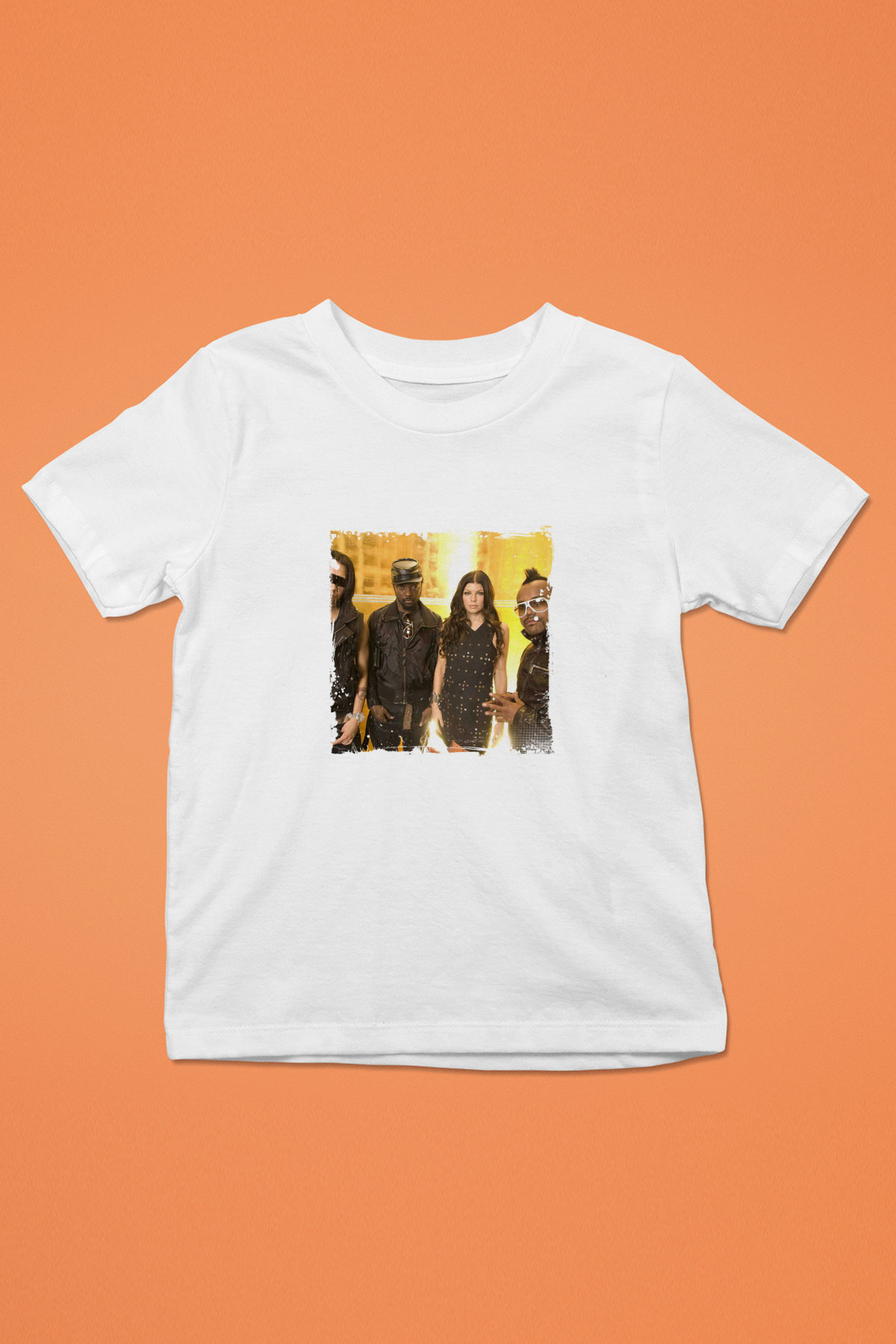 Black Eyed Peas Baskılı Unisex Beyaz Çocuk Tişört