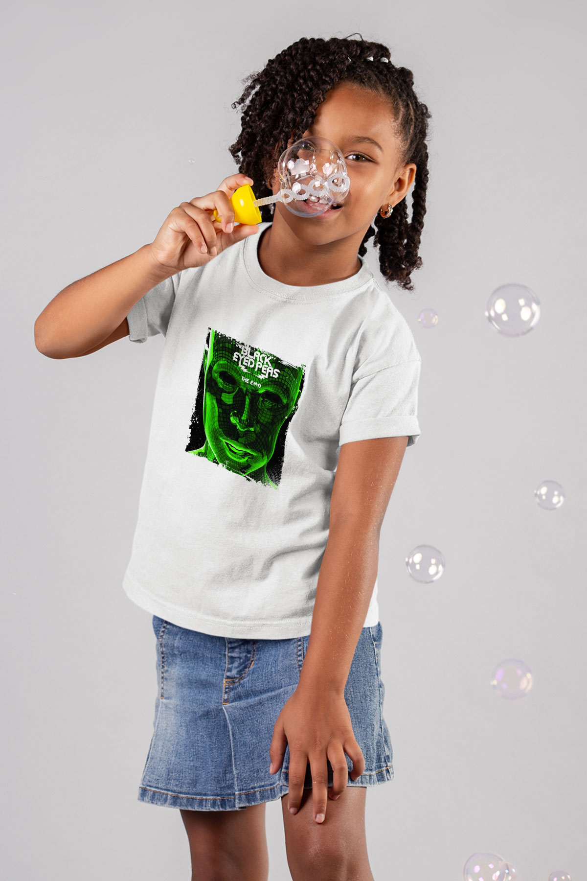 Black Eyed Peas Baskılı Unisex Beyaz Çocuk Tişört