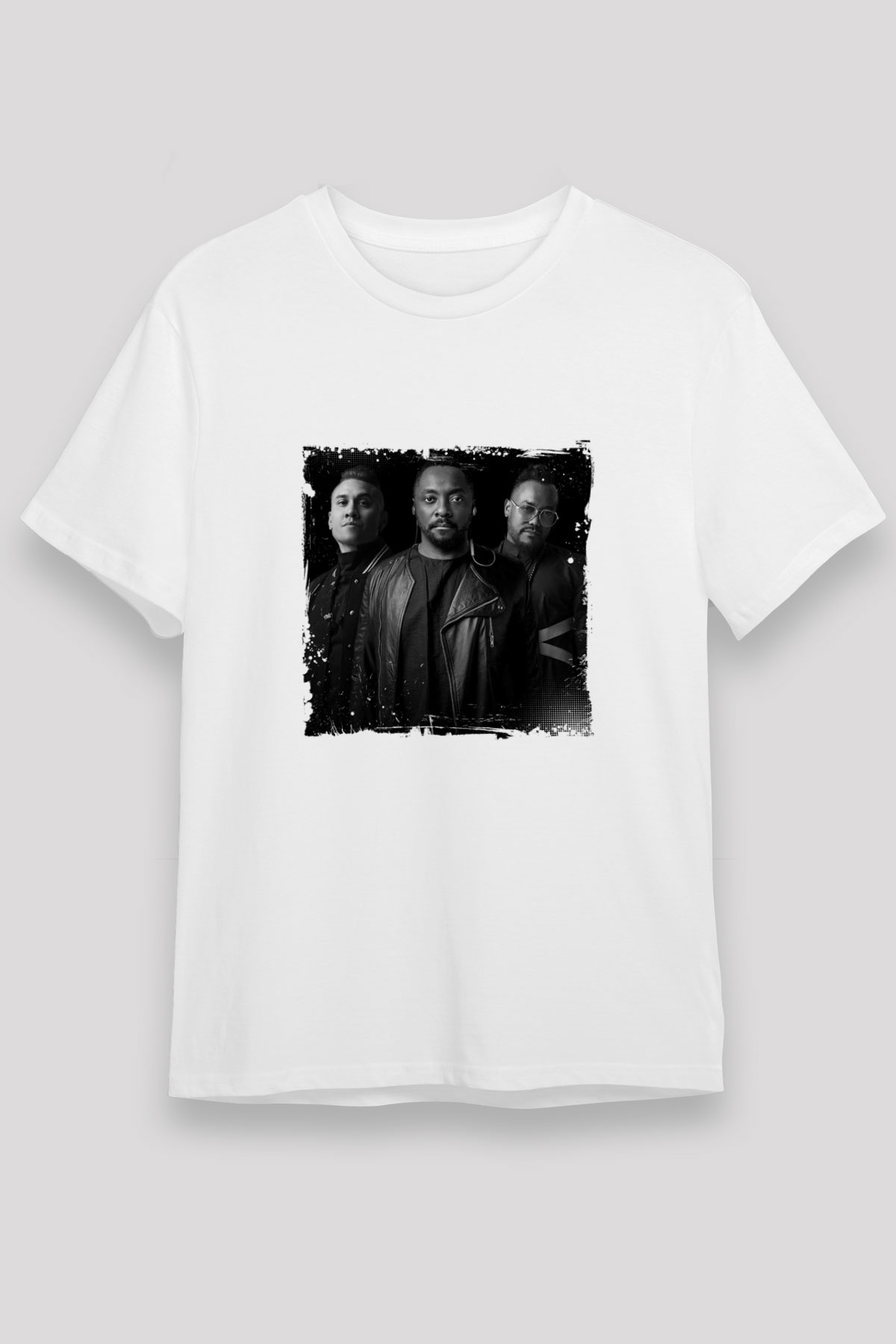 Black Eyed Peas Baskılı Unisex Beyaz Tişört