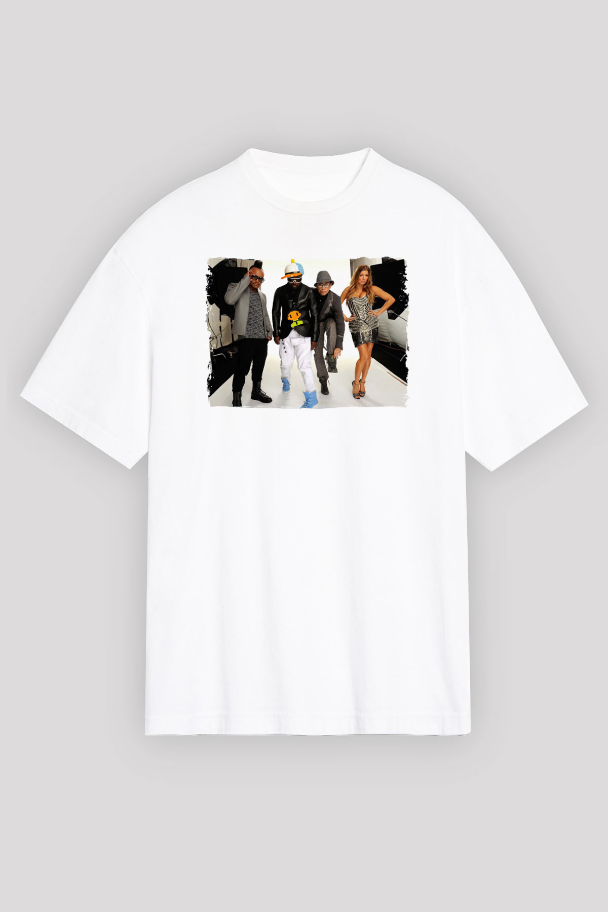 Black Eyed Peas Beyaz Unisex Tişört T-Shirt - TişörtFabrikası