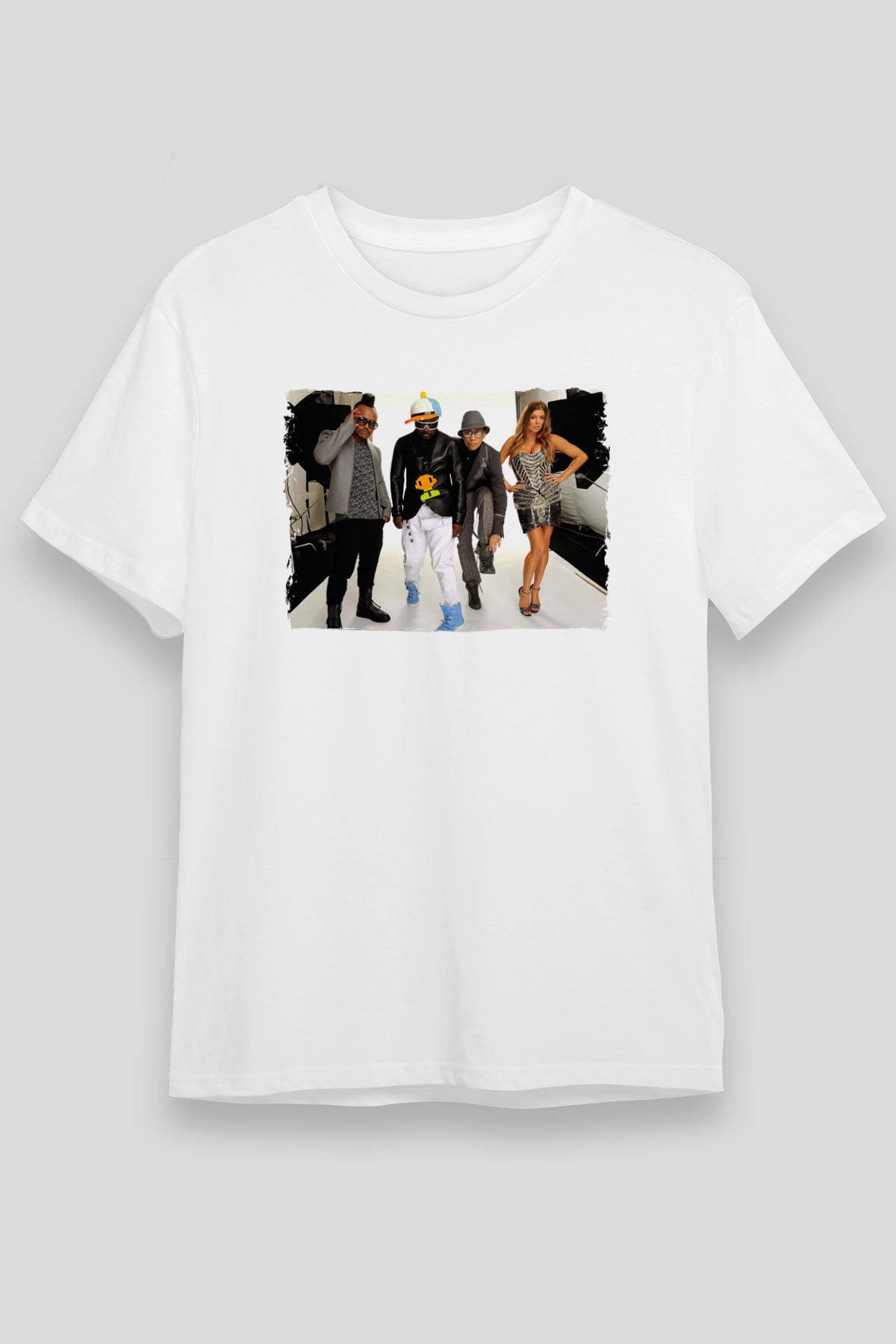 Black Eyed Peas Beyaz Unisex Tişört T-Shirt - TişörtFabrikası