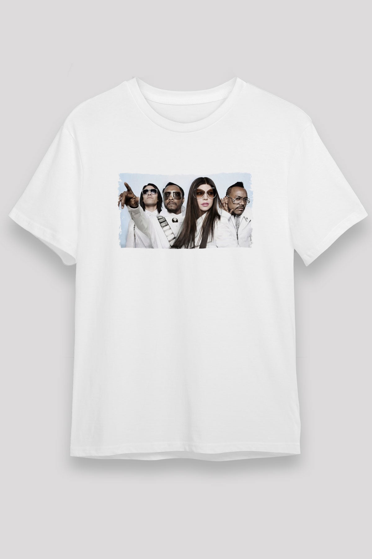 Black Eyed Peas Beyaz Unisex Tişört T-Shirt - TişörtFabrikası