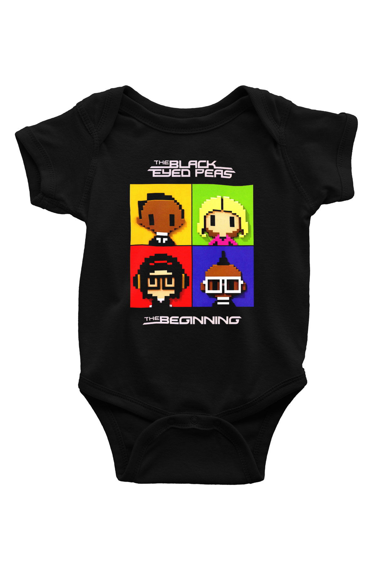 Black Eyed Peas Siyah Bebek Body - Zıbın