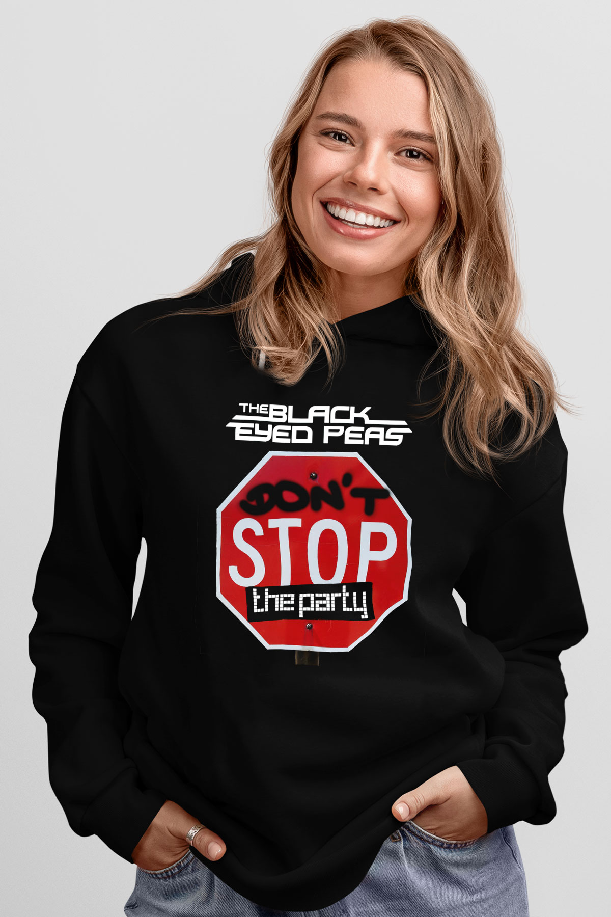 Black Eyed Peas Siyah Unisex Hoodie