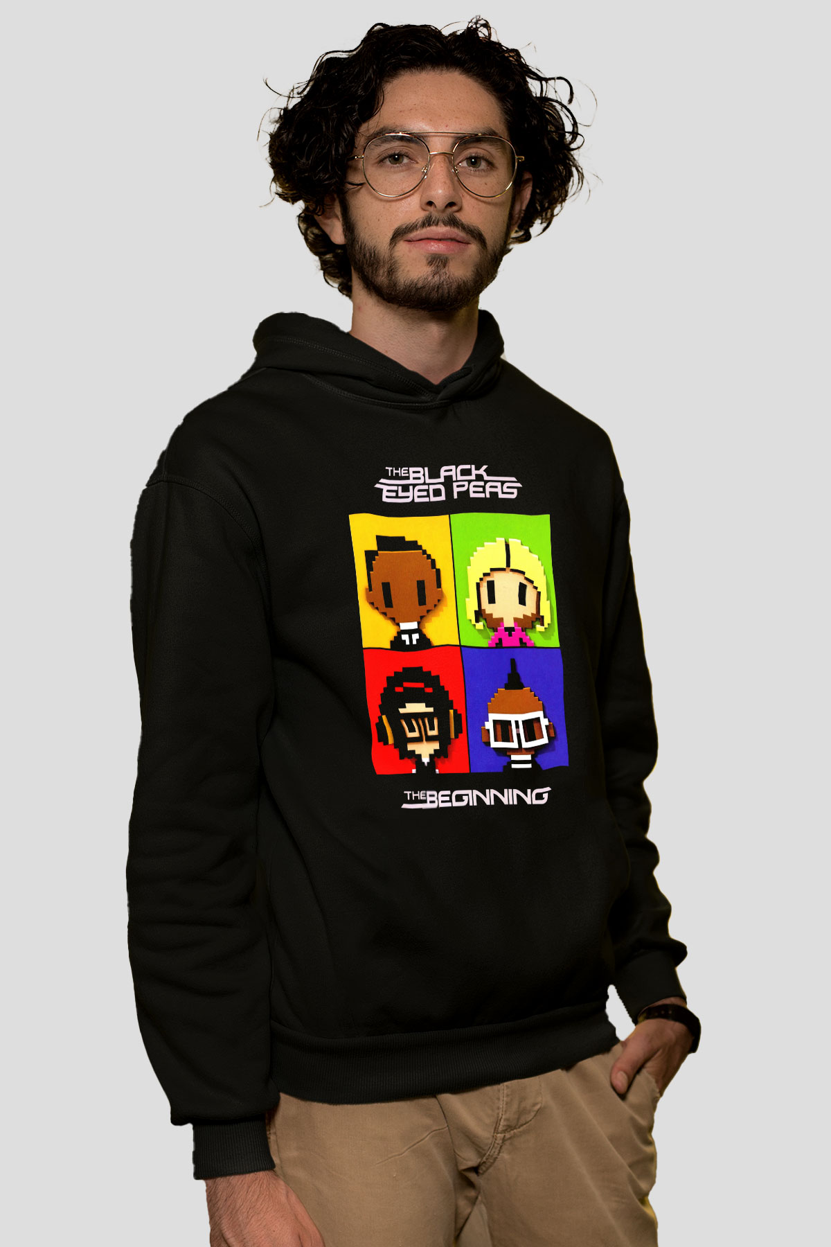 Black Eyed Peas Siyah Unisex Kapüşonlu Sweatshirt