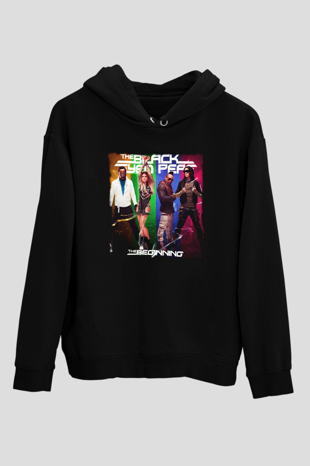 Black Eyed Peas Siyah Unisex Kapüşonlu Sweatshirt