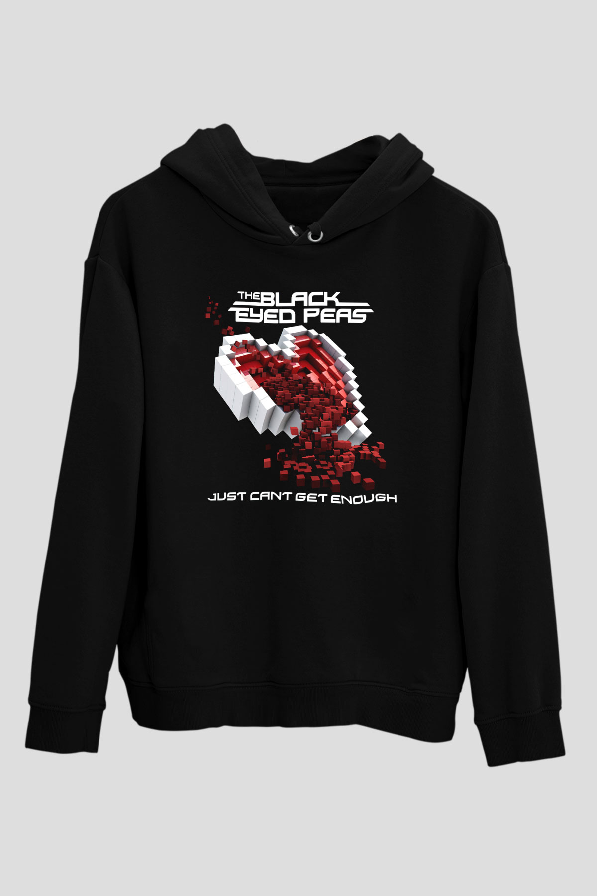 Black Eyed Peas Siyah Unisex Kapüşonlu Sweatshirt