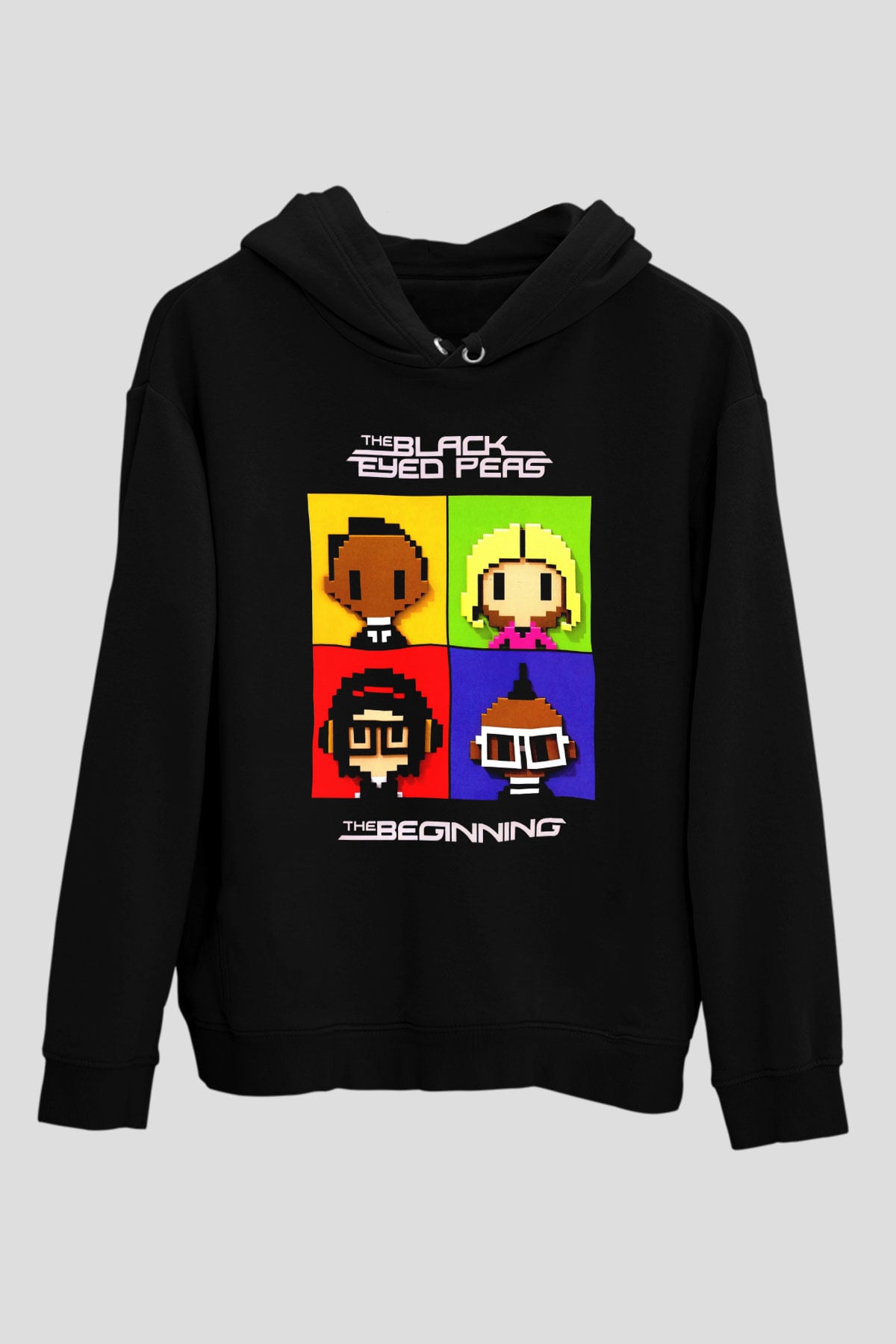 Black Eyed Peas Siyah Unisex Kapüşonlu Sweatshirt