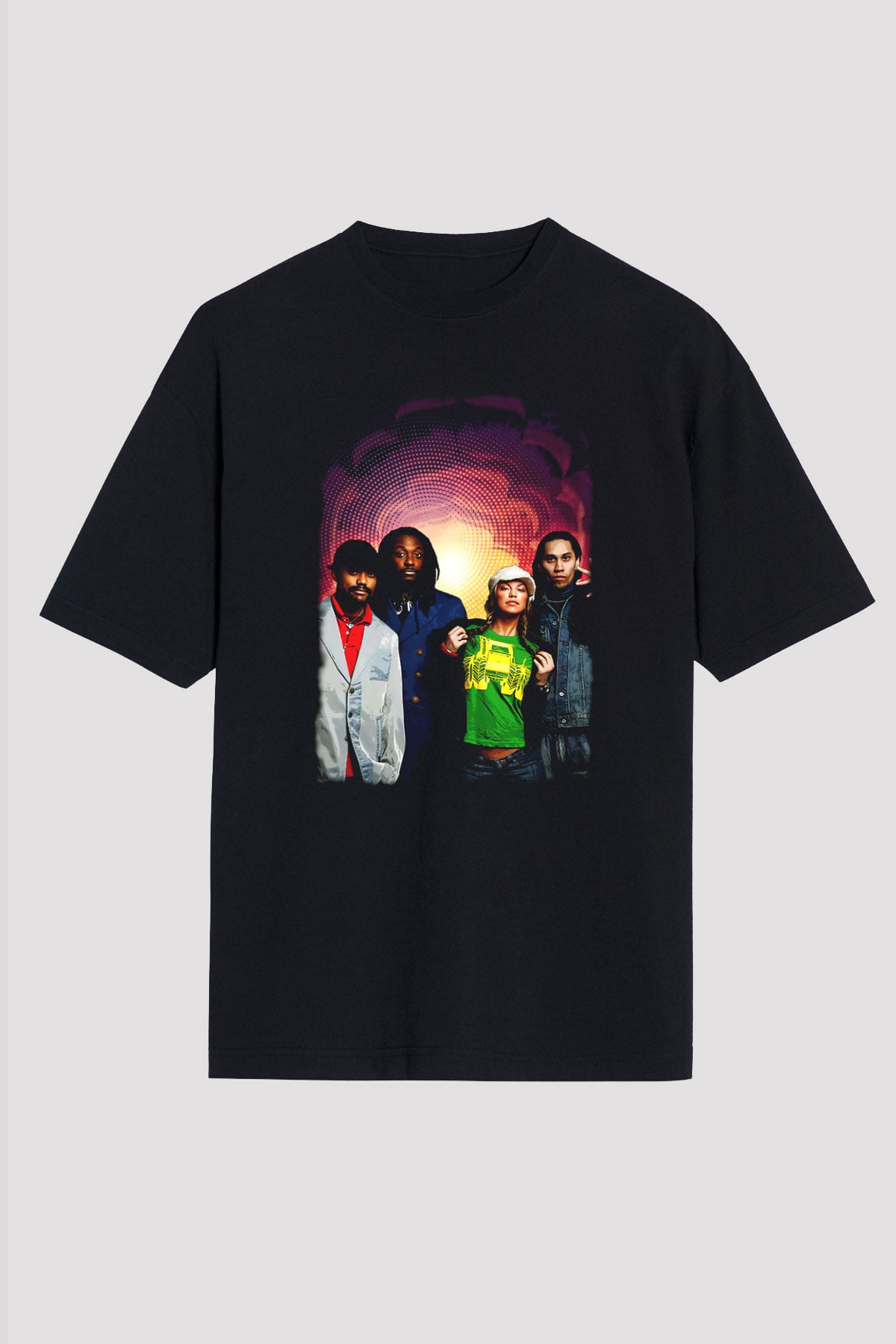 Black Eyed Peas Siyah Oversize Tişört Oversize T-shirt - TişörtFabrikası