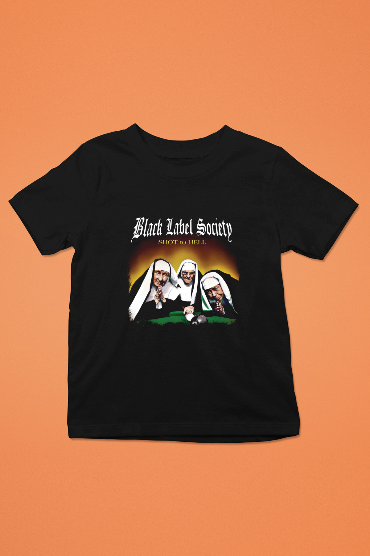 Black Label Society Baskılı Unisex Siyah Çocuk Tişört