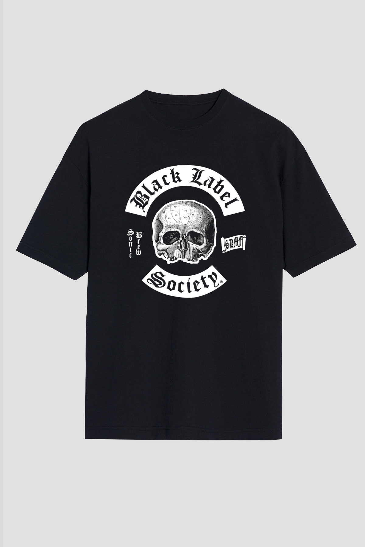 Black Label Society Baskılı Unisex Siyah Oversize Tişört
