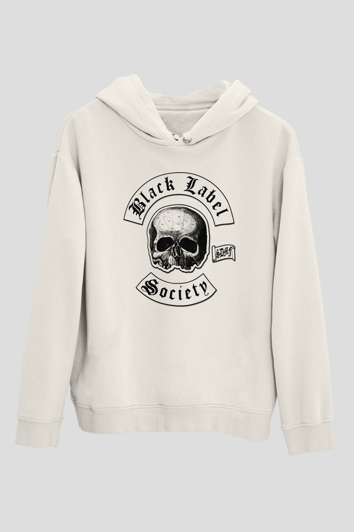 Black Label Society Beyaz Unisex Kapşonlu Sweatshirt