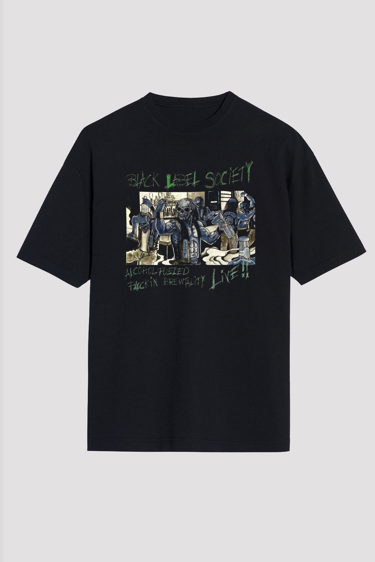 Black Label Society Siyah Unisex Oversize Tişört T-Shirt