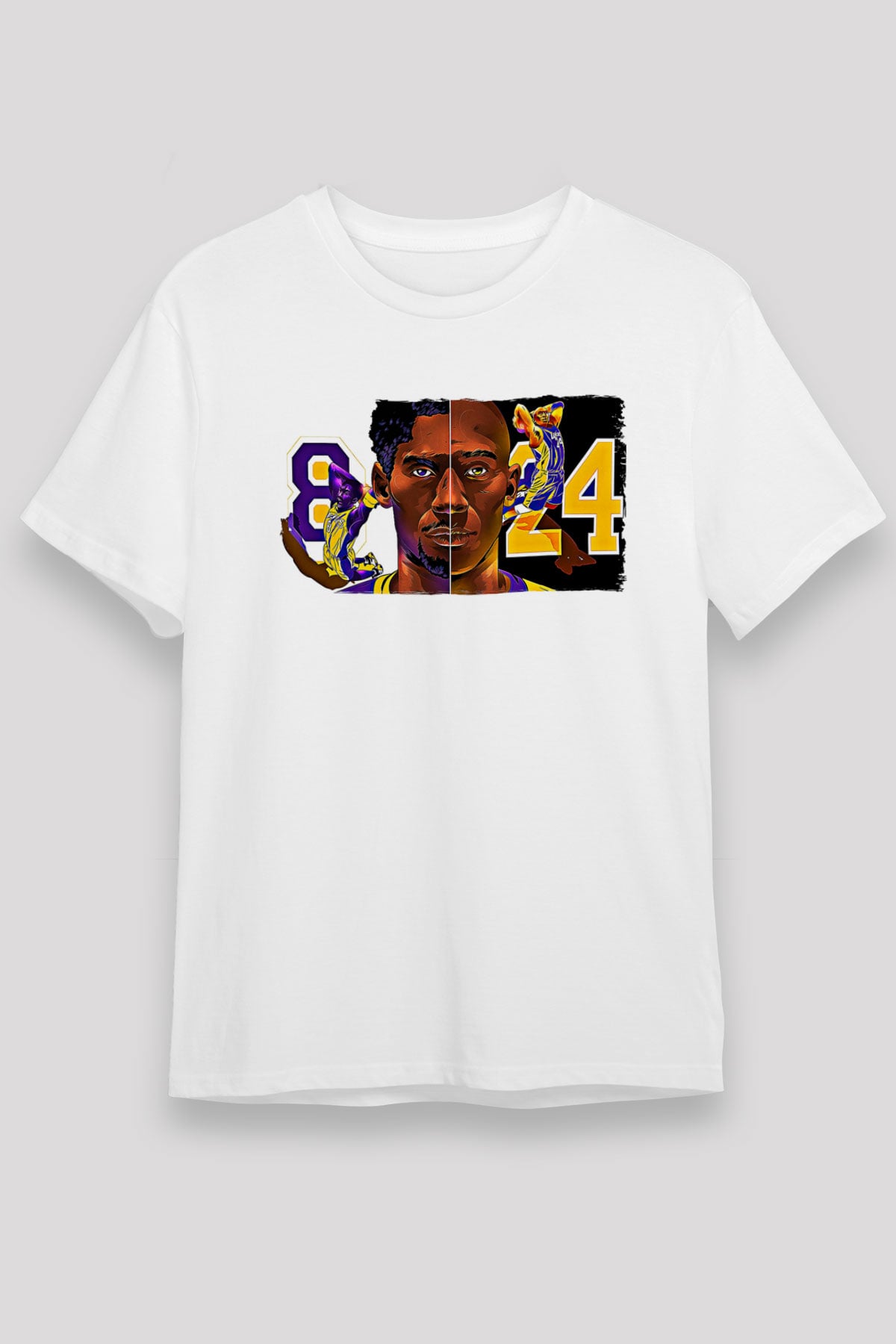 Black Mamba Baskılı Unisex Beyaz Tişört - Tshirt