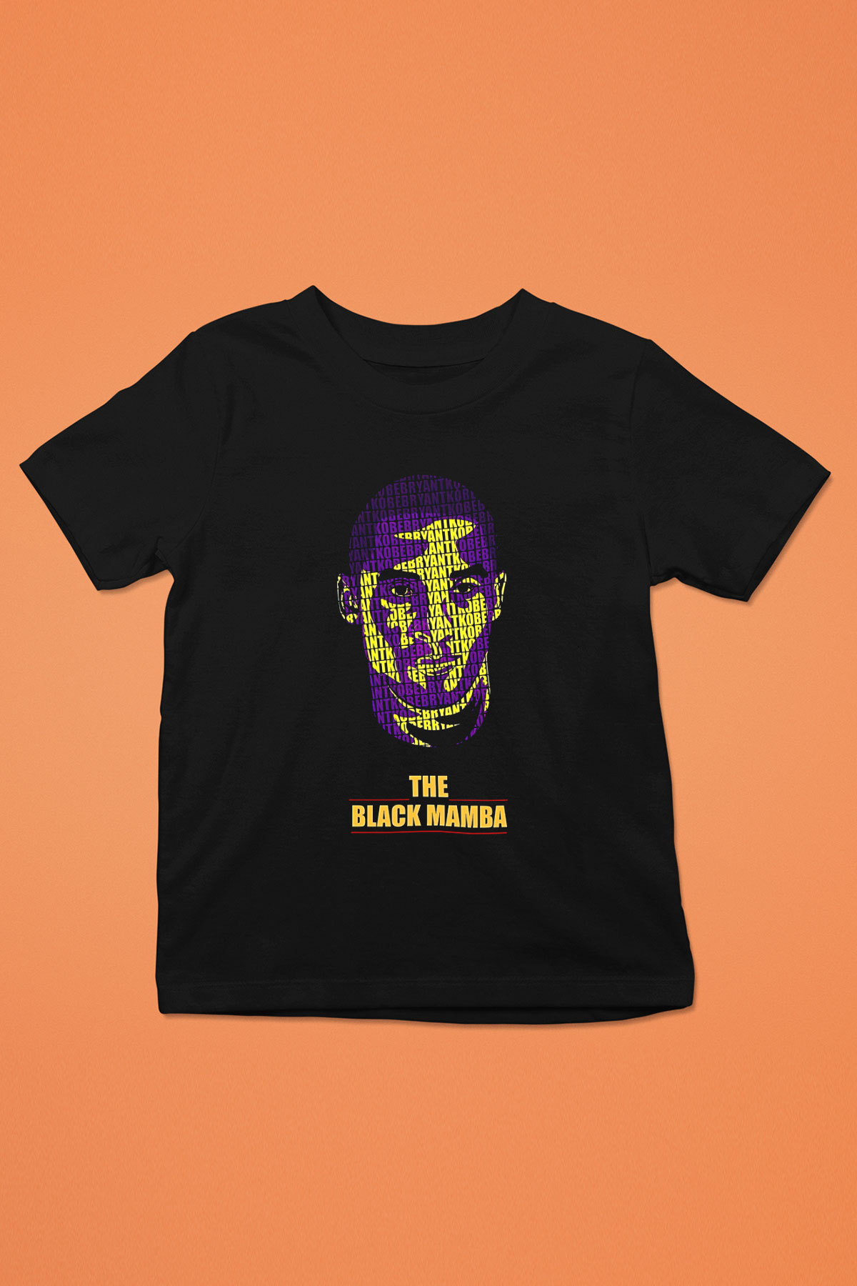 Black Mamba Baskılı Unisex Siyah Çocuk Tişört - Tshirt