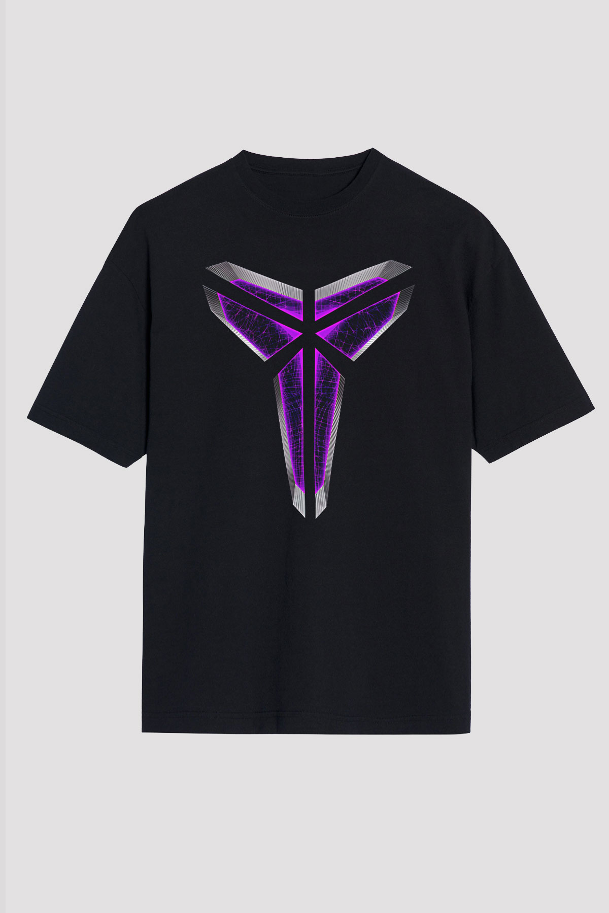 Black Mamba Baskılı Unisex Siyah Oversize Tişört - Tshirt