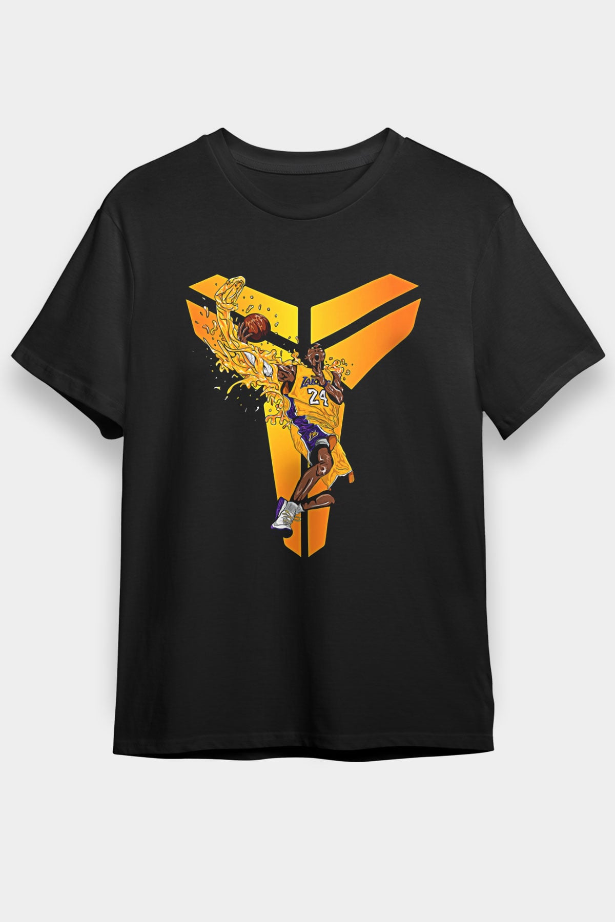 Black Mamba Baskılı Unisex Siyah Tişört - Tshirt