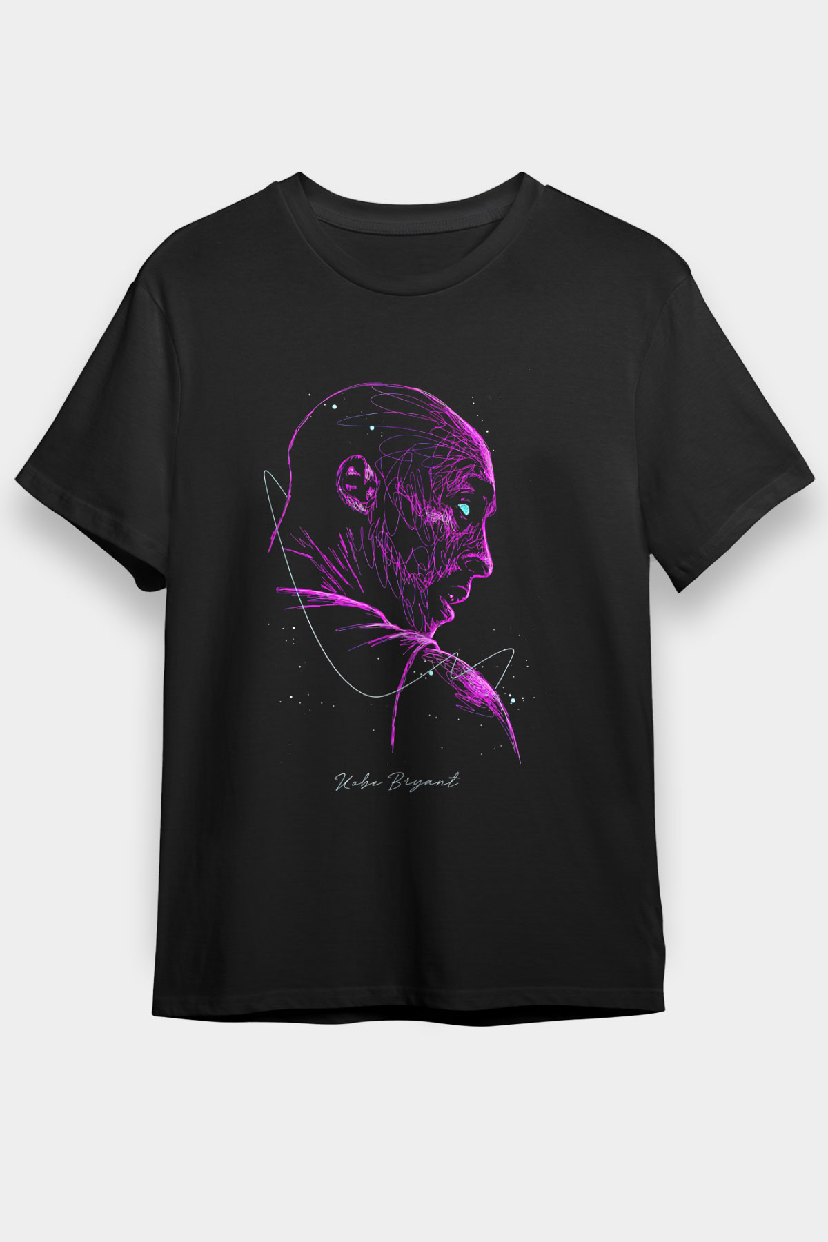Black Mamba Baskılı Unisex Siyah Tişört - Tshirt