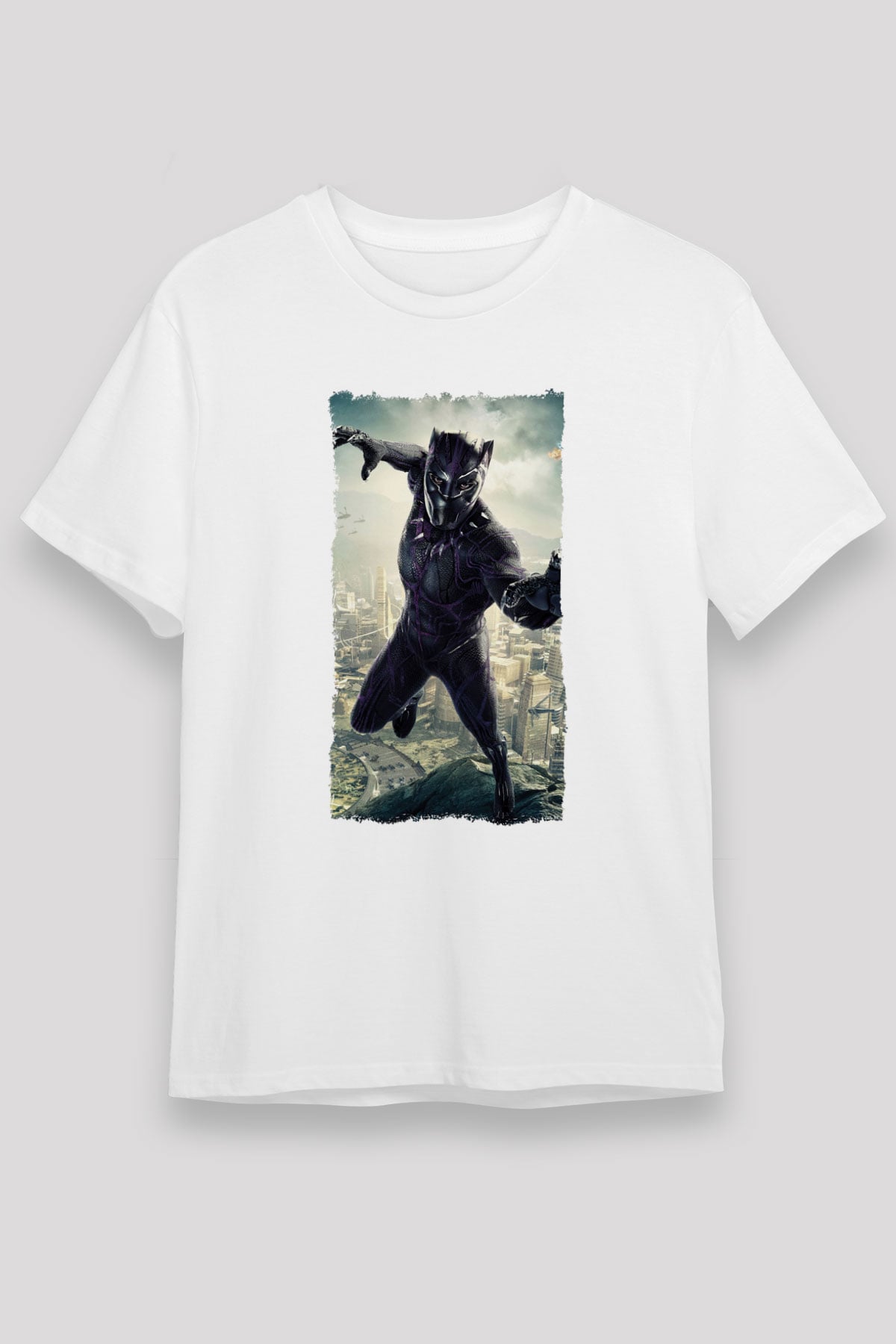 Black Panther Beyaz Unisex Tişört T-Shirt