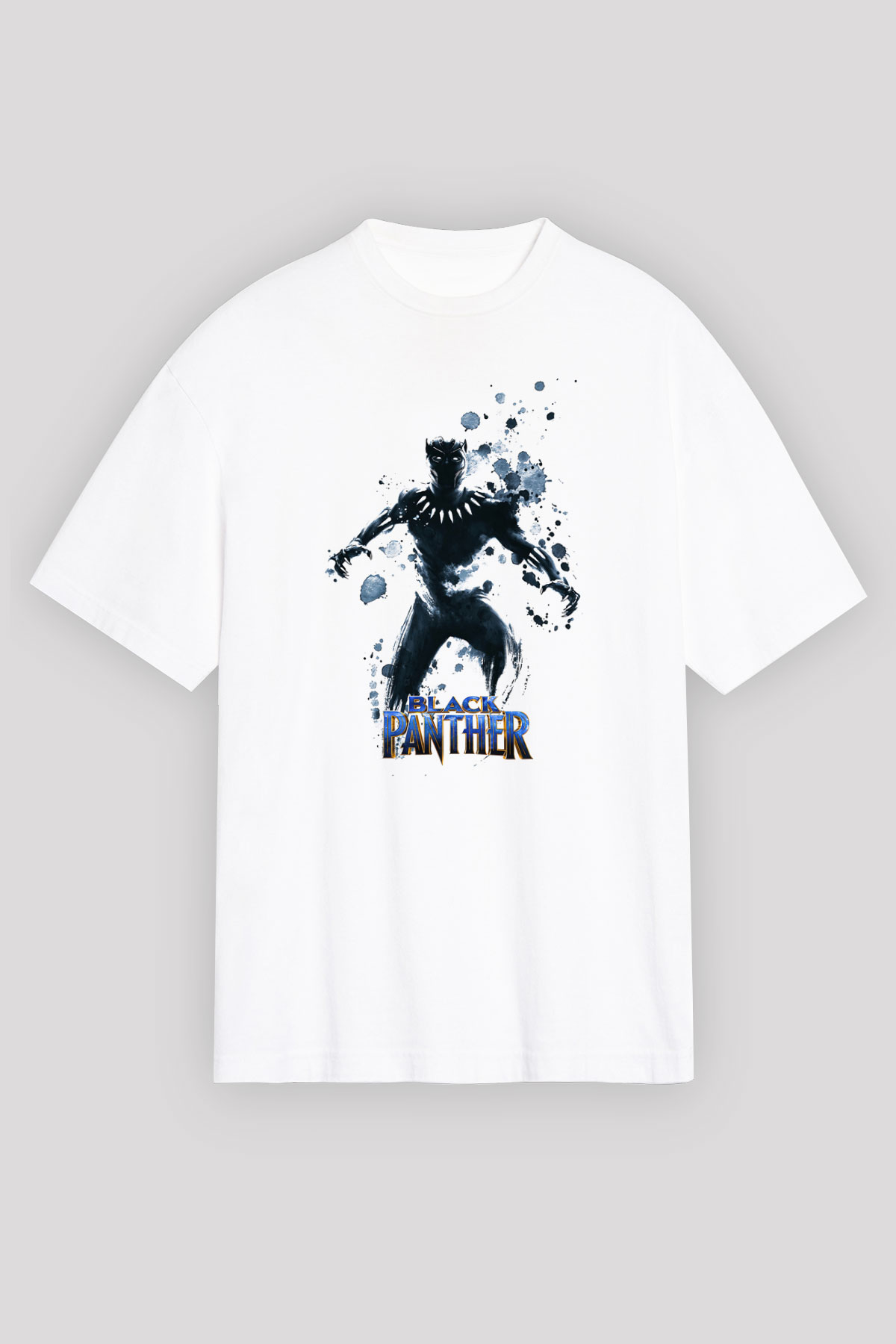 Black Panther Beyaz Oversize Tişört Oversize T-shirt