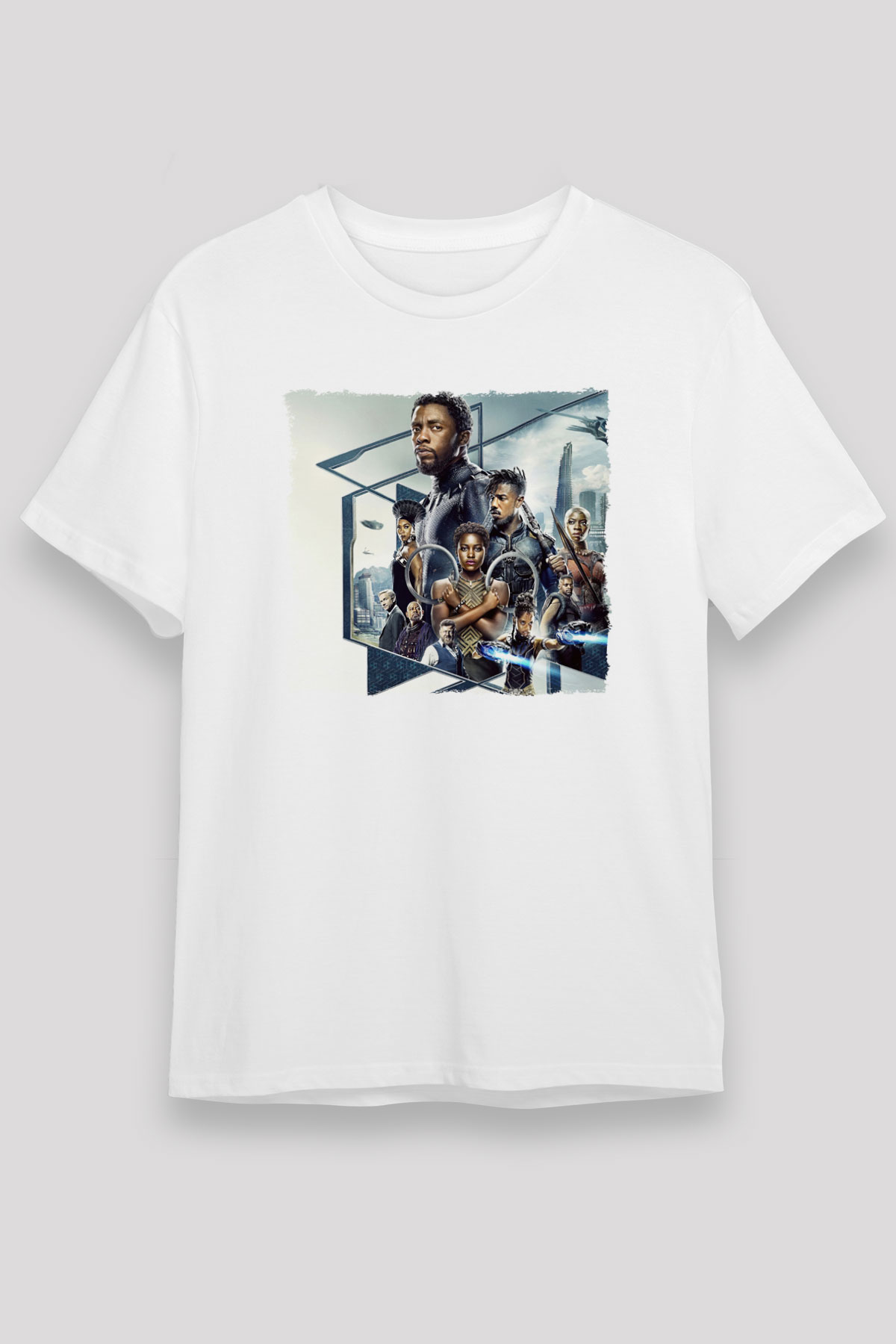 Black Panther Beyaz Unisex Tişört T-Shirt