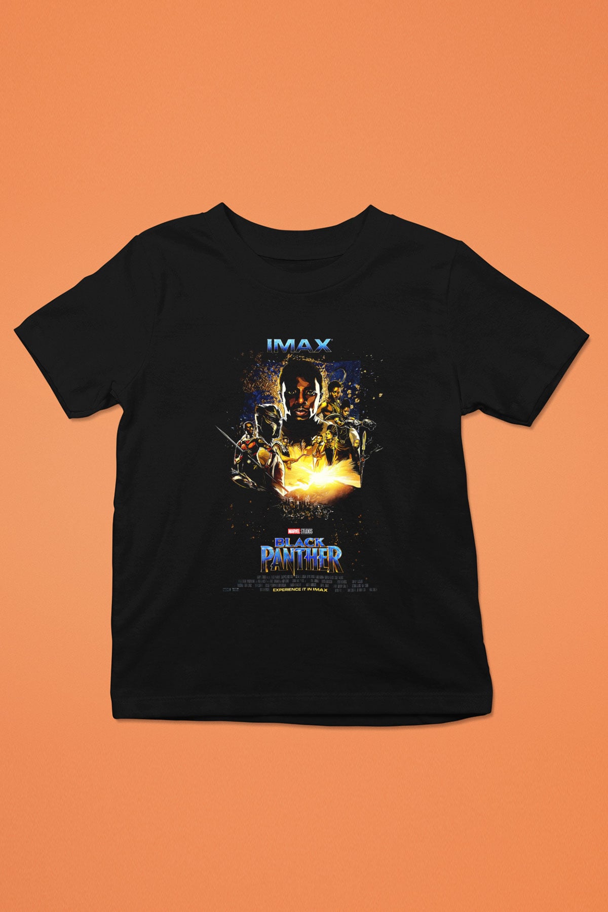 Black Panther Siyah Unisex Çocuk Tişört