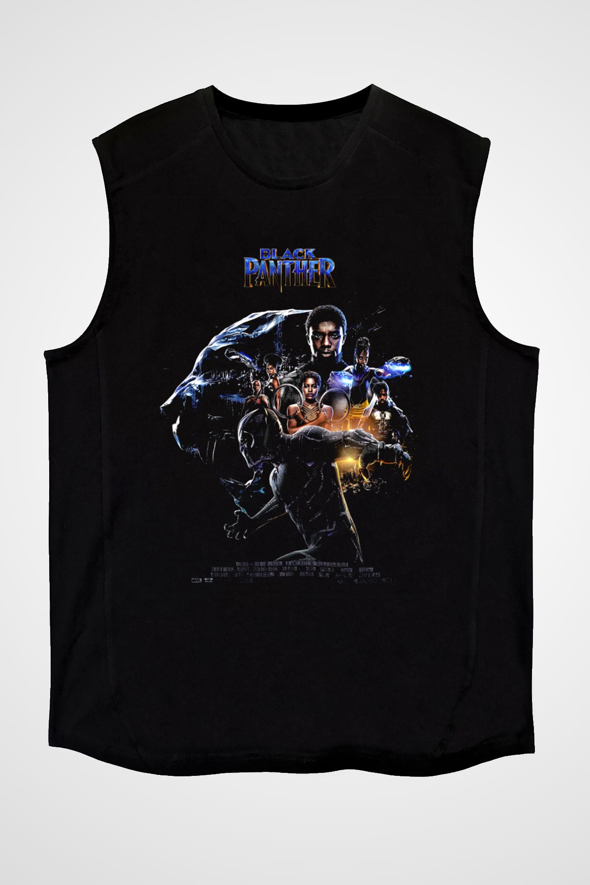 Black Panther Siyah Unisex Kolsuz Tişört