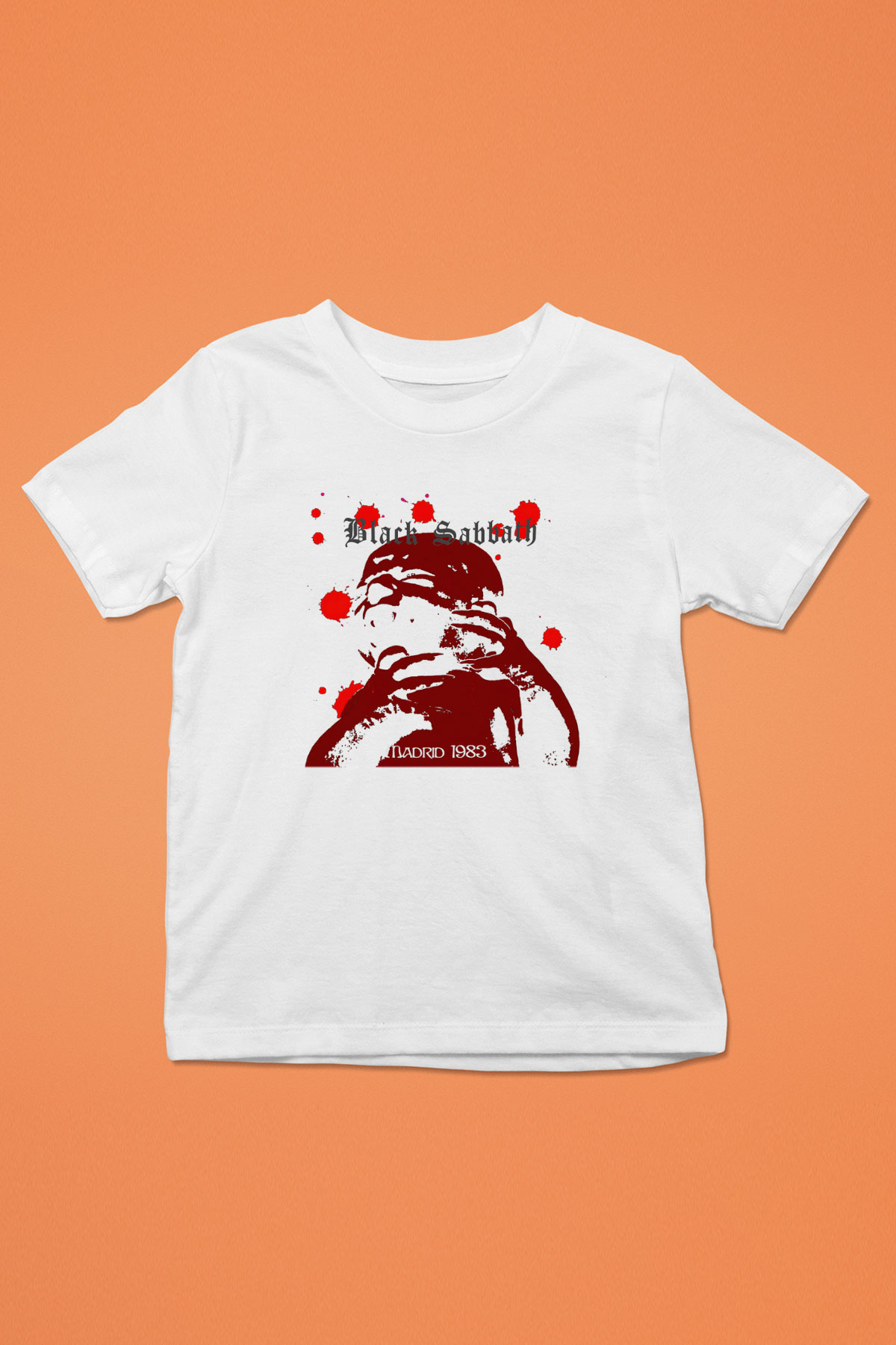 Black Sabbath Baskılı Beyaz Unisex Çocuk Tişört