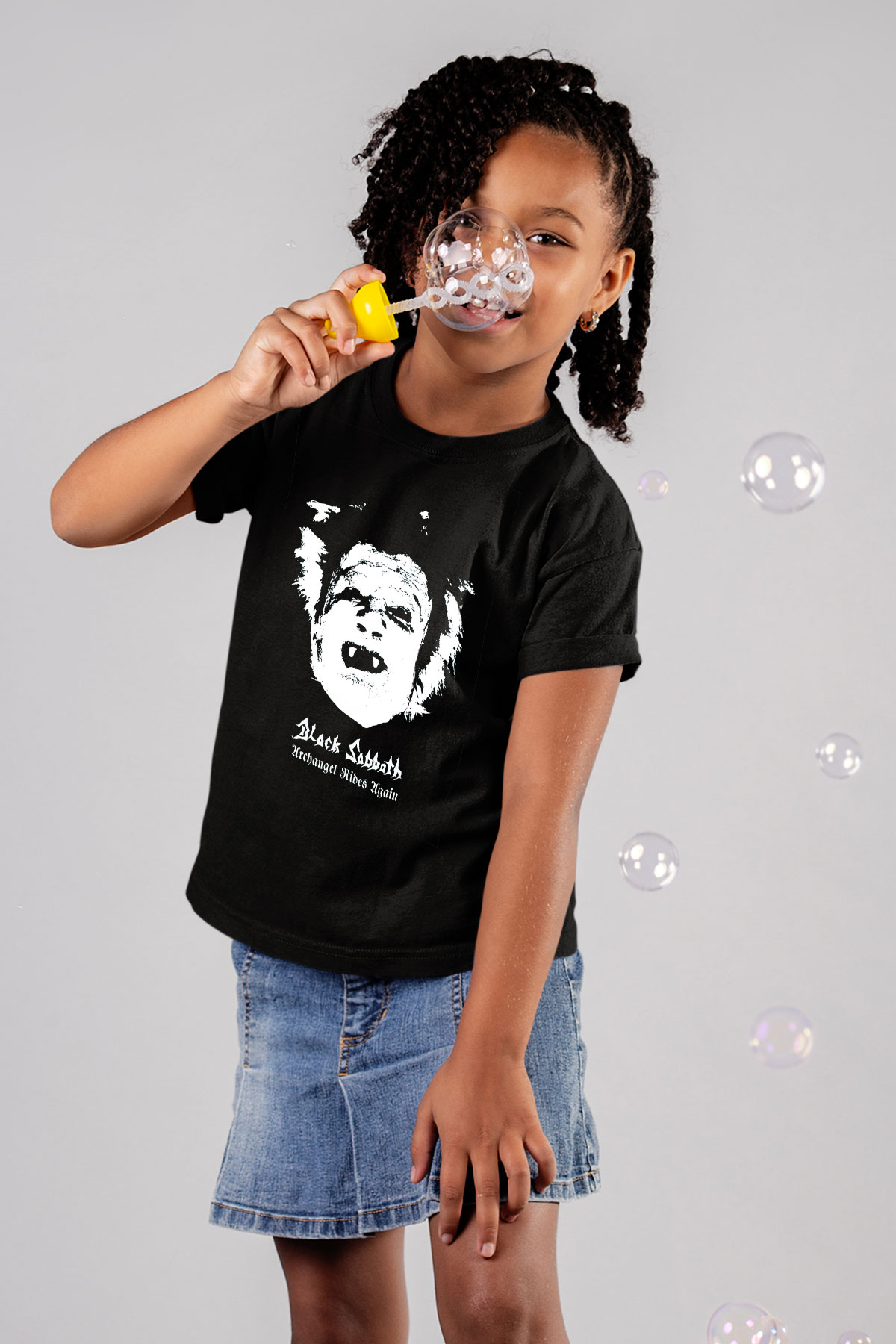 Black Sabbath Baskılı Siyah Unisex Çocuk Tişört