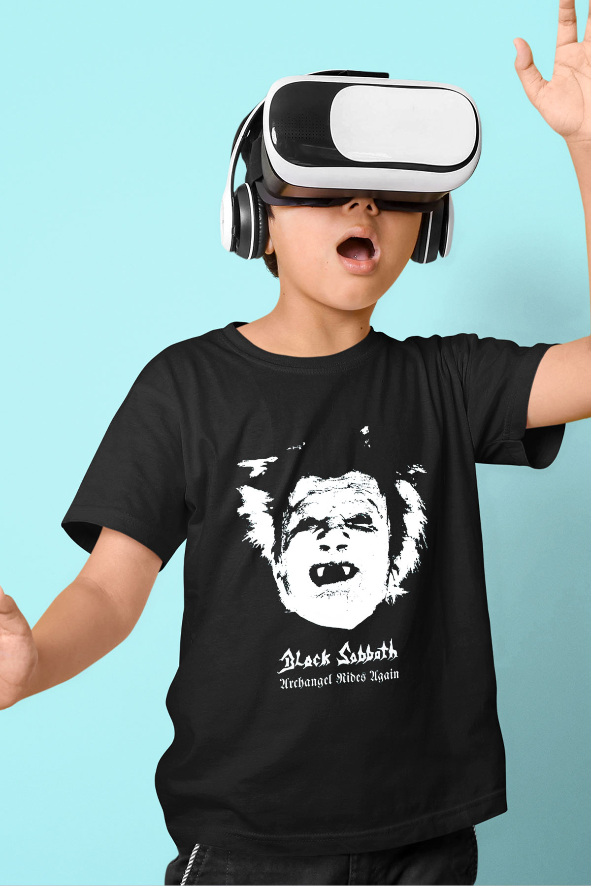 Black Sabbath Baskılı Siyah Unisex Çocuk Tişört