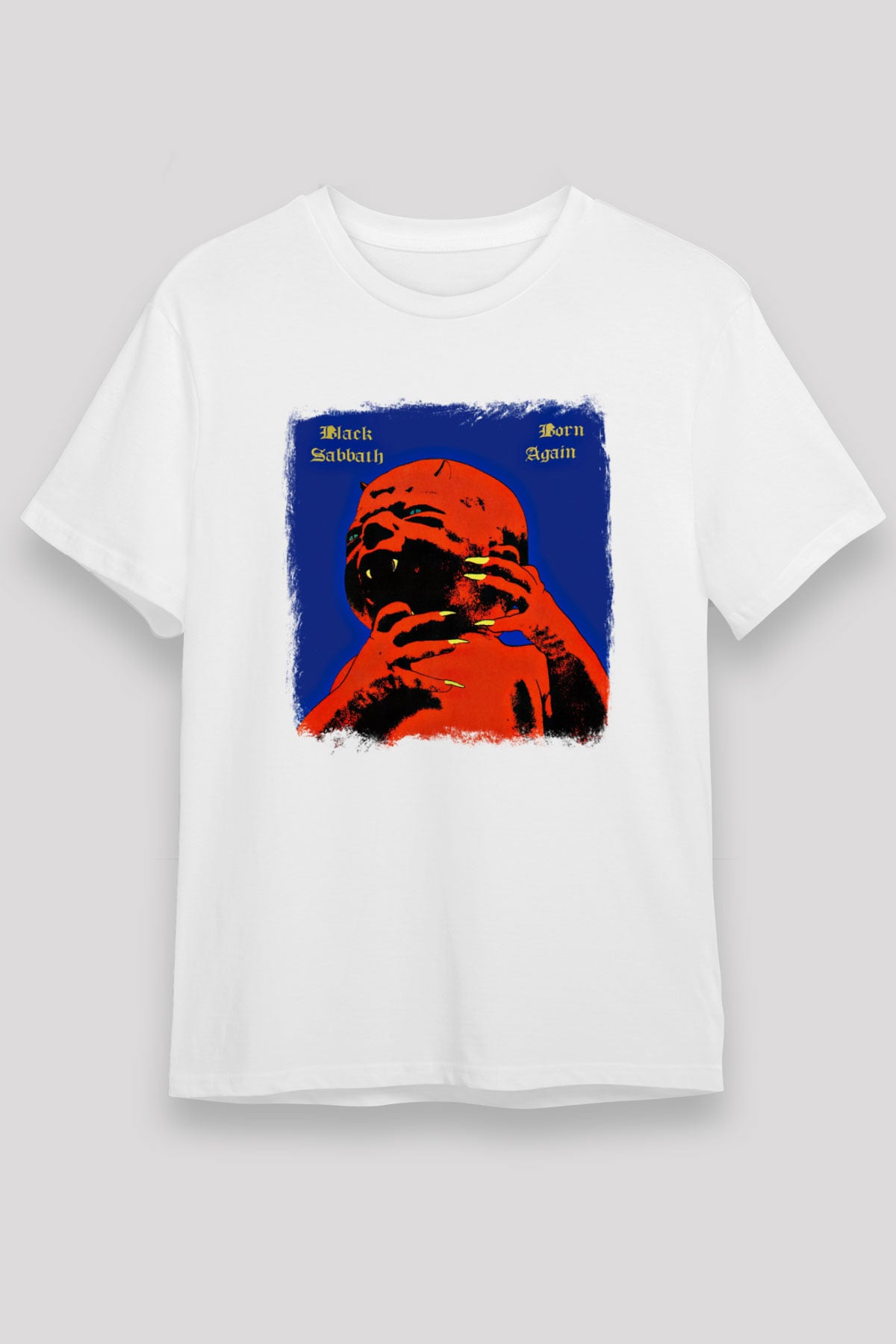 Black Sabbath Baskılı Unisex Beyaz Tişört