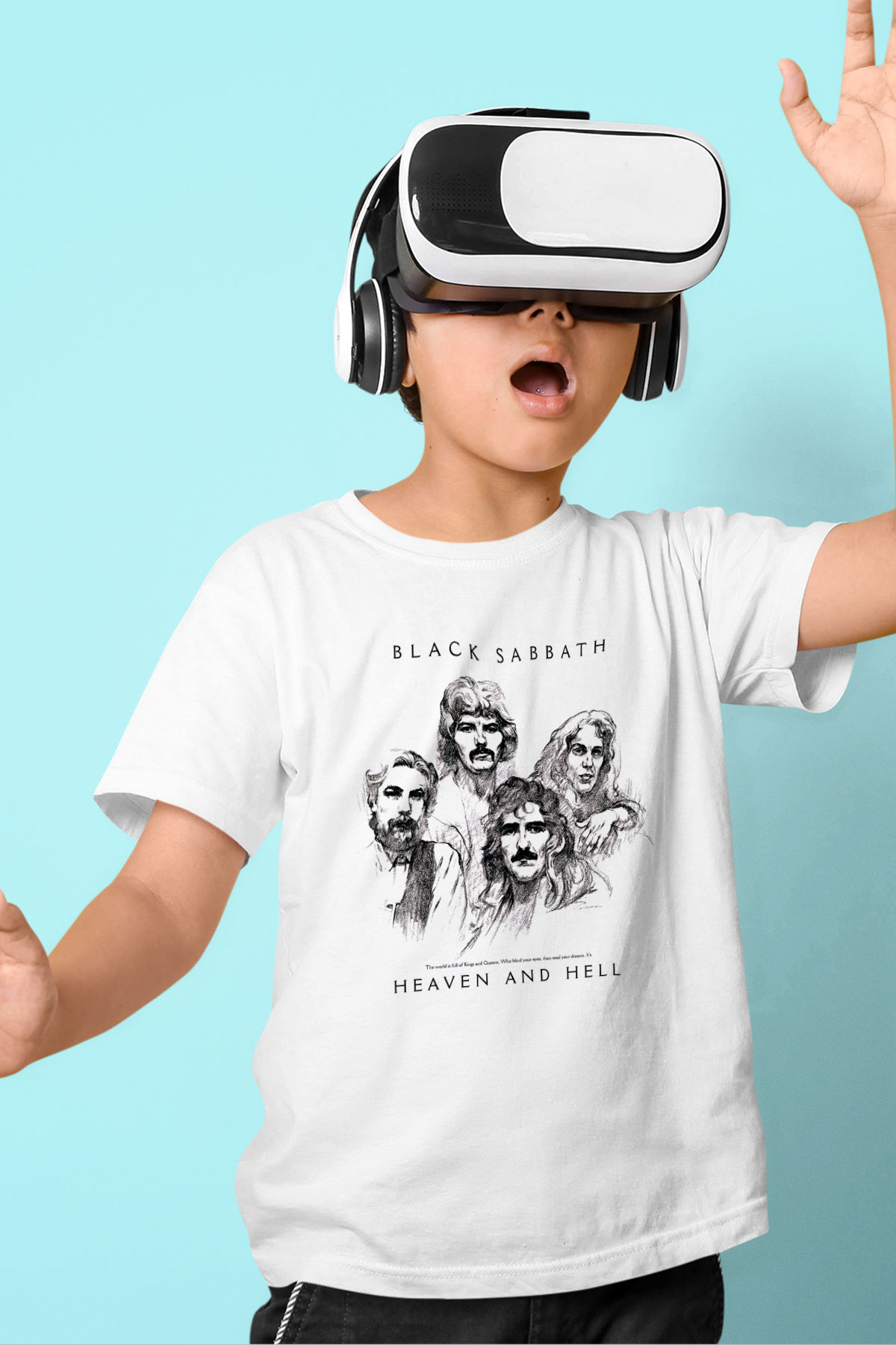 Black Sabbath Beyaz Unisex Çocuk Tişört