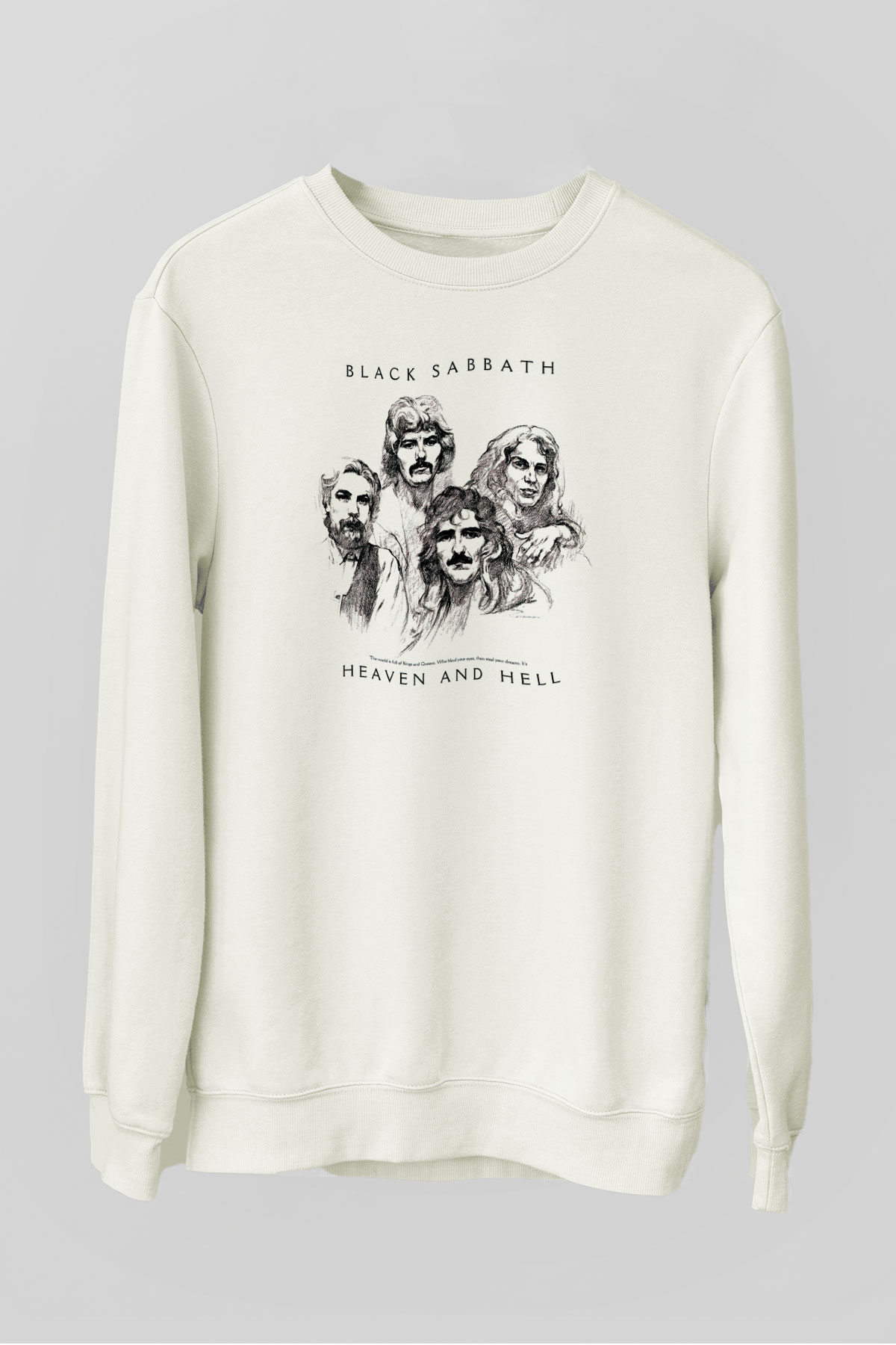 Black Sabbath Beyaz Unisex Sweatshirt