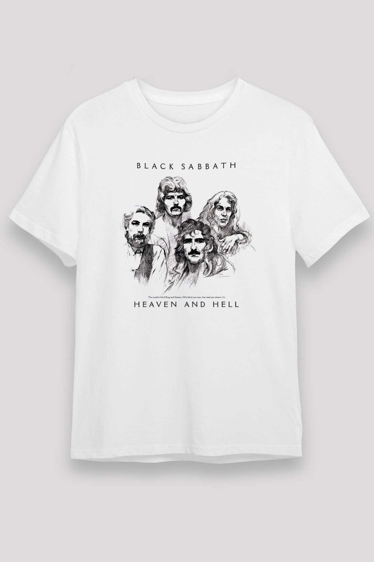 Black Sabbath Beyaz Unisex Tişört T-Shirt - TişörtFabrikası